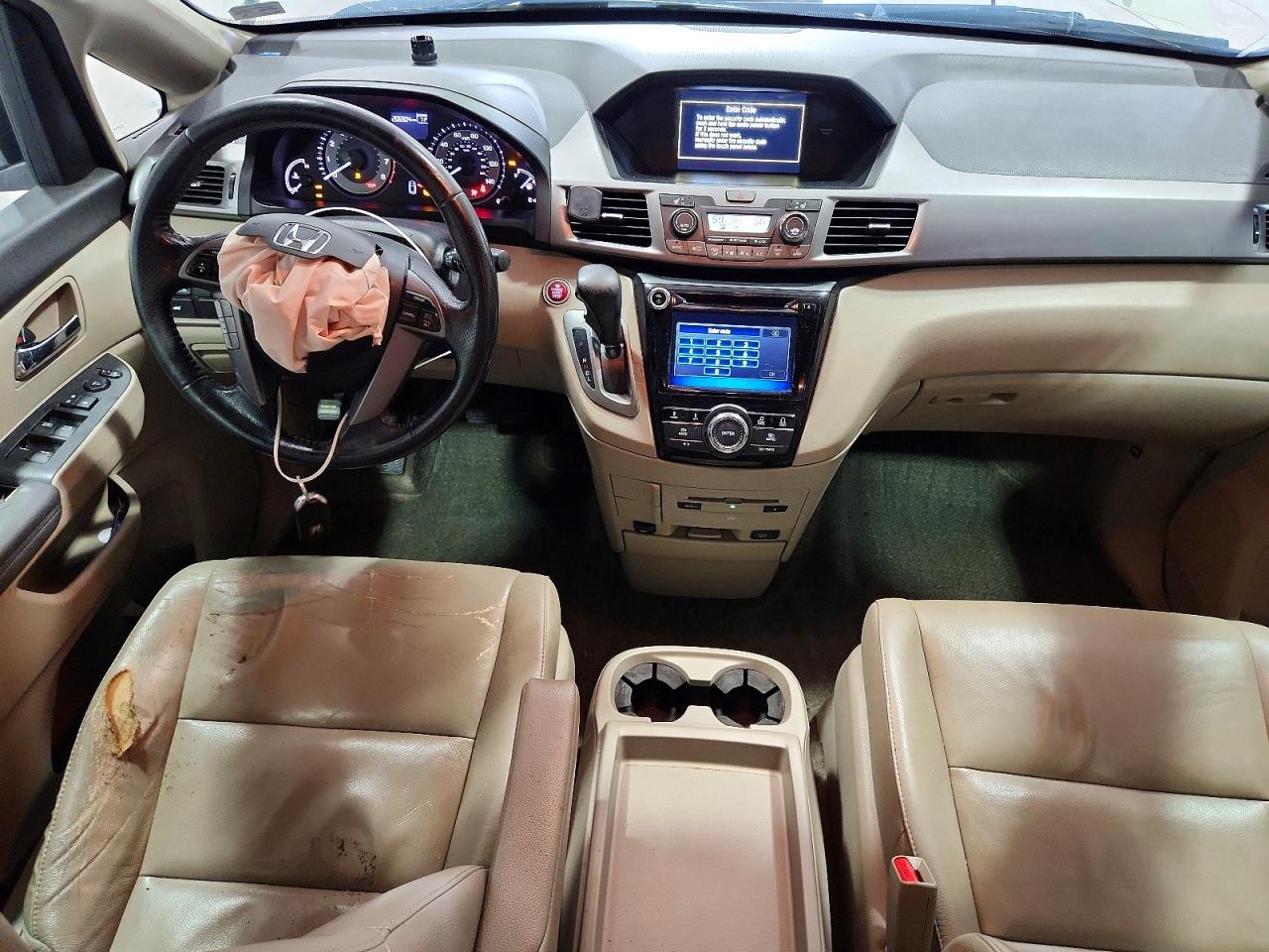 2014 Honda Odyssey Exl White vin: 5FNRL5H63EB130867