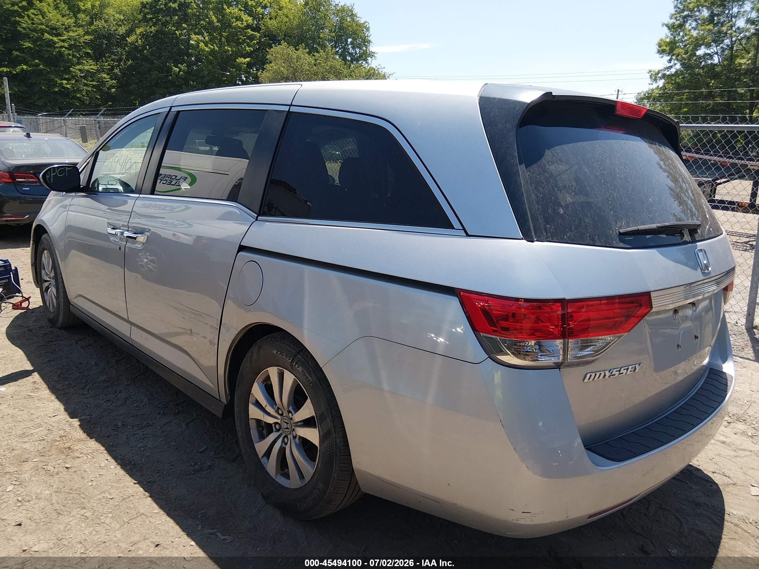 2014 Honda Odyssey Ex-l Silver vin: 5FNRL5H63EB138466