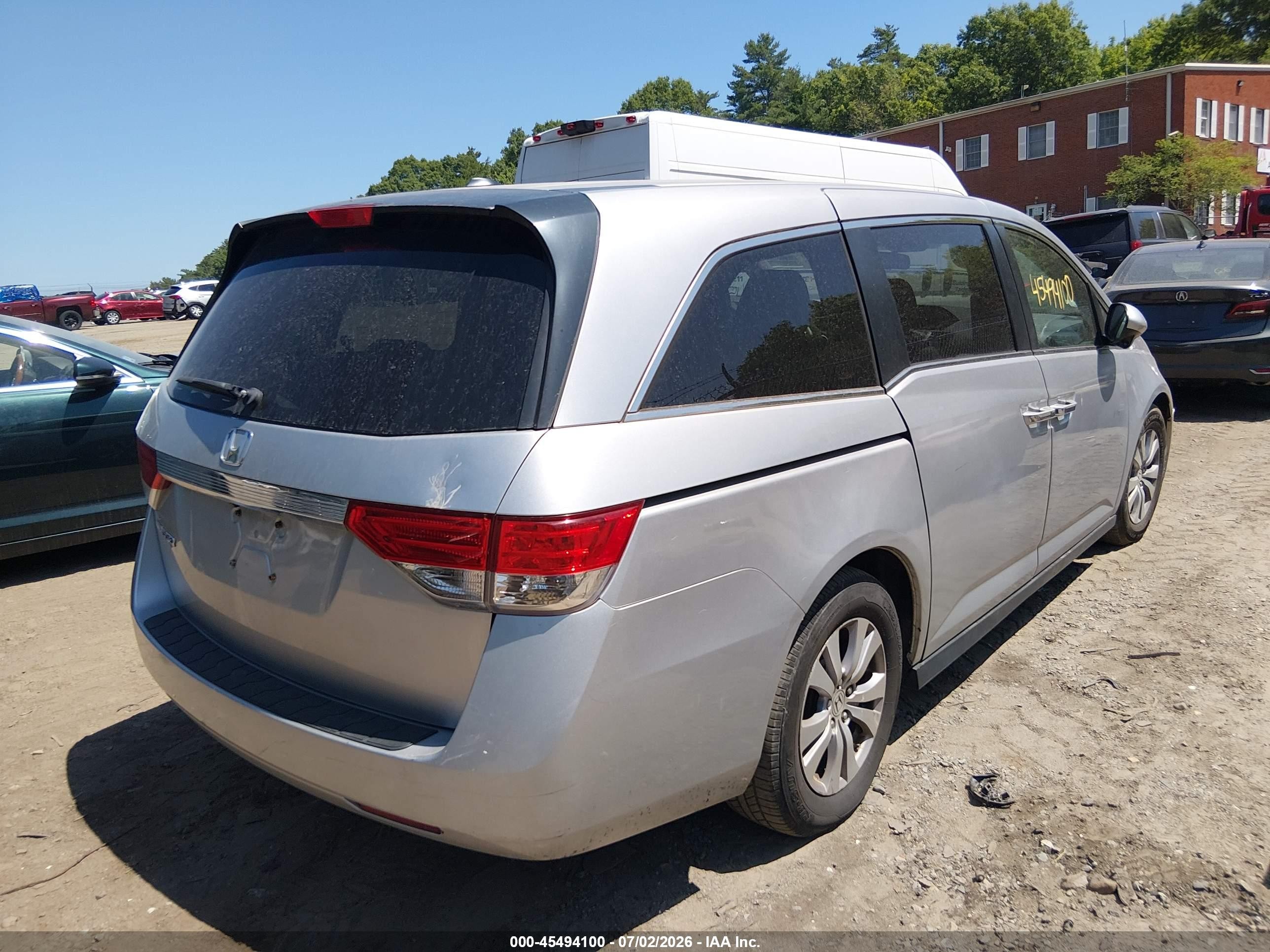 2014 Honda Odyssey Ex-l Silver vin: 5FNRL5H63EB138466