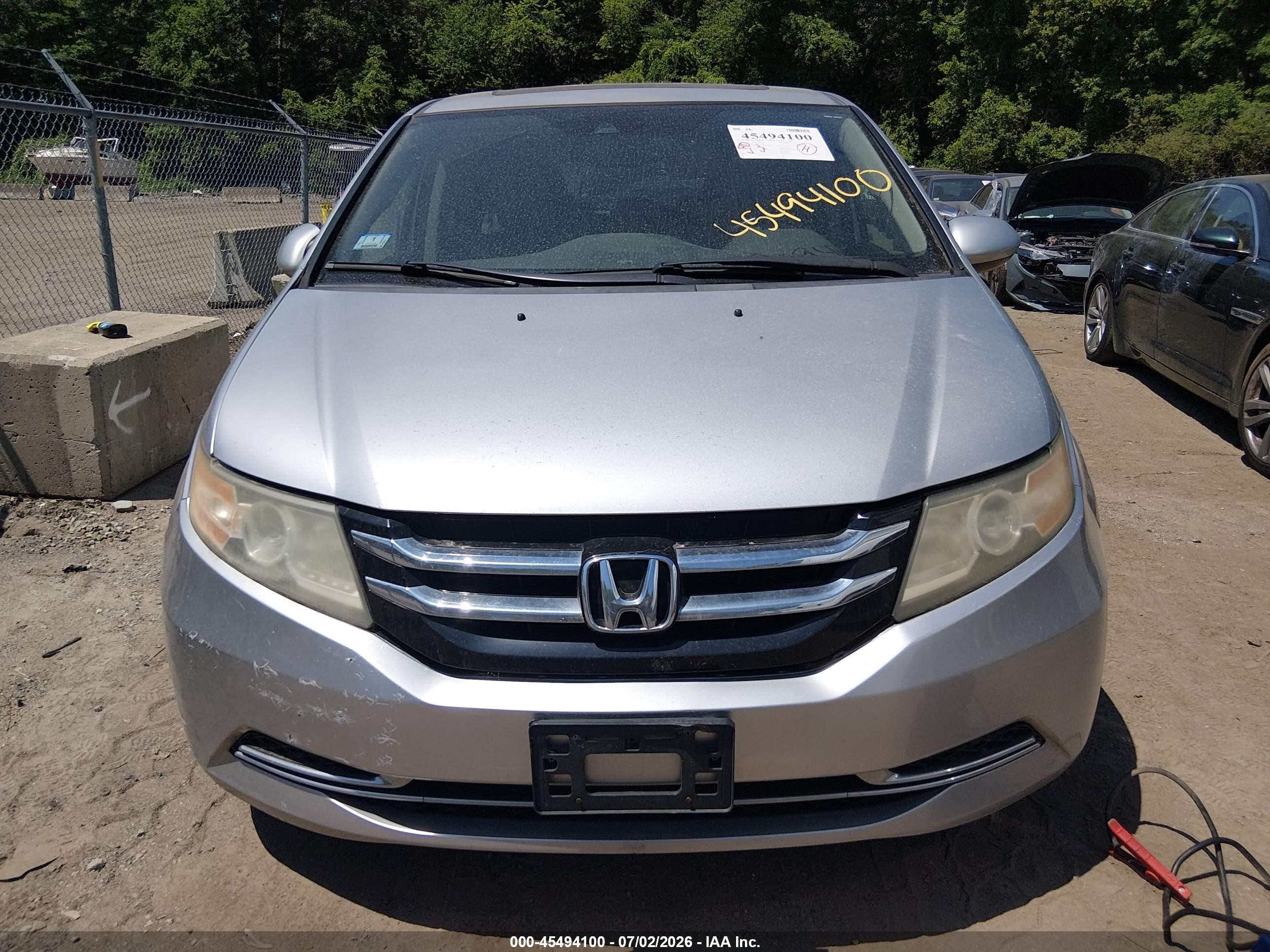 2014 Honda Odyssey Ex-l Silver vin: 5FNRL5H63EB138466
