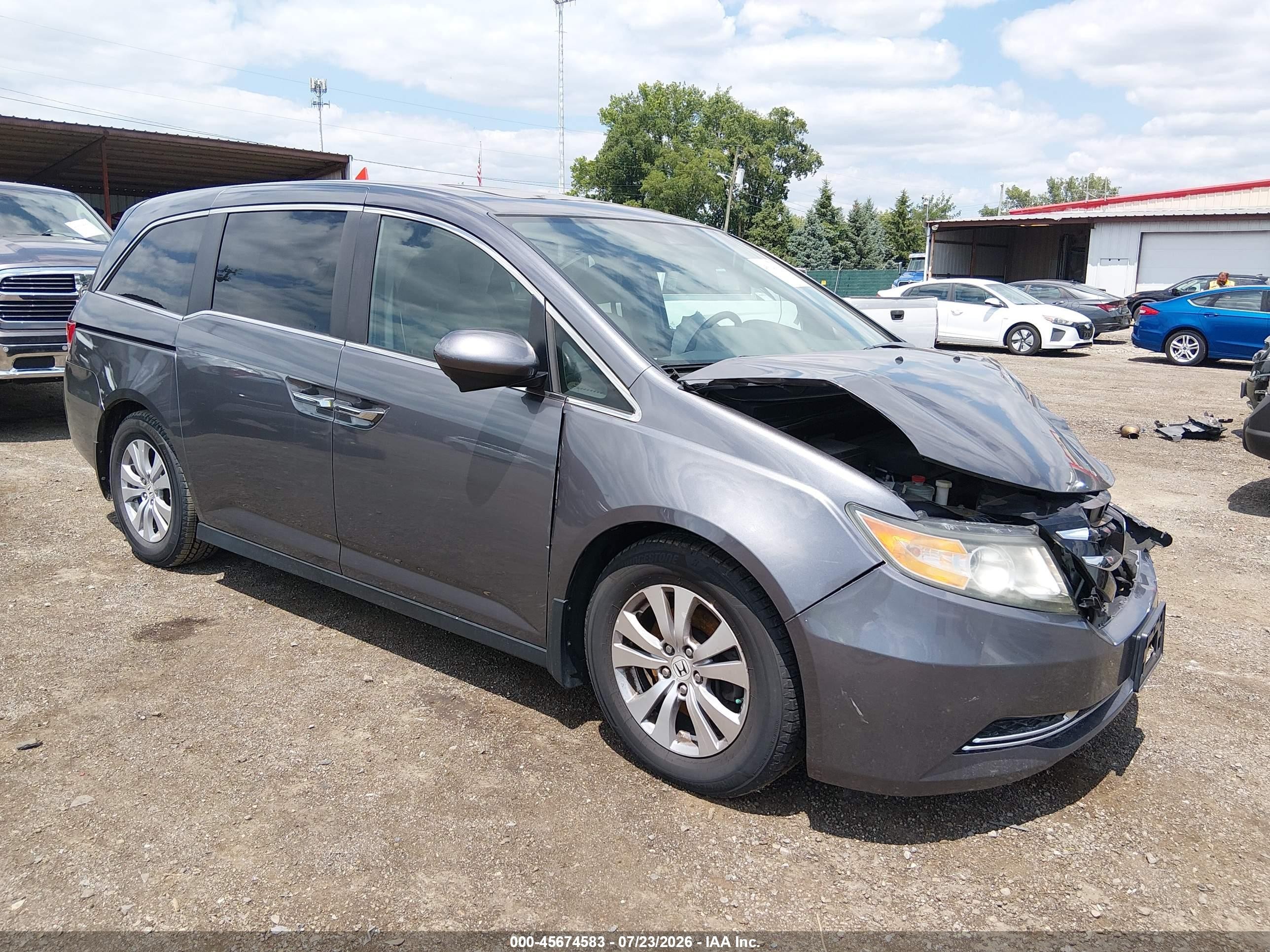 2015 Honda Odyssey Ex-l Серый vin: 5FNRL5H63FB005403