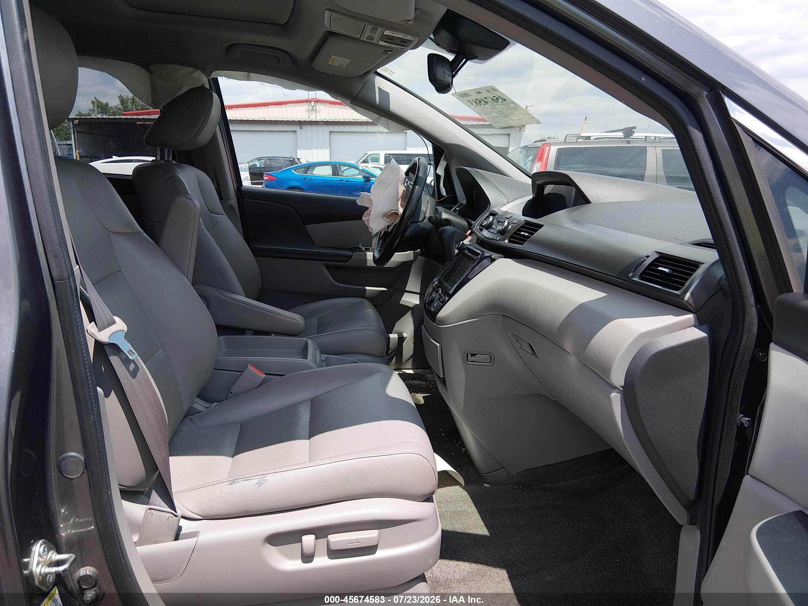 2015 Honda Odyssey Ex-l Gray vin: 5FNRL5H63FB005403