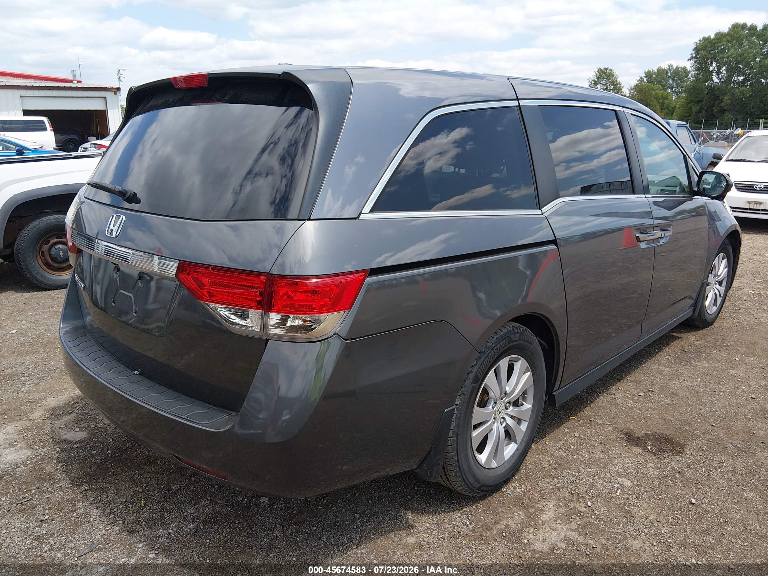 2015 Honda Odyssey Ex-l Gray vin: 5FNRL5H63FB005403
