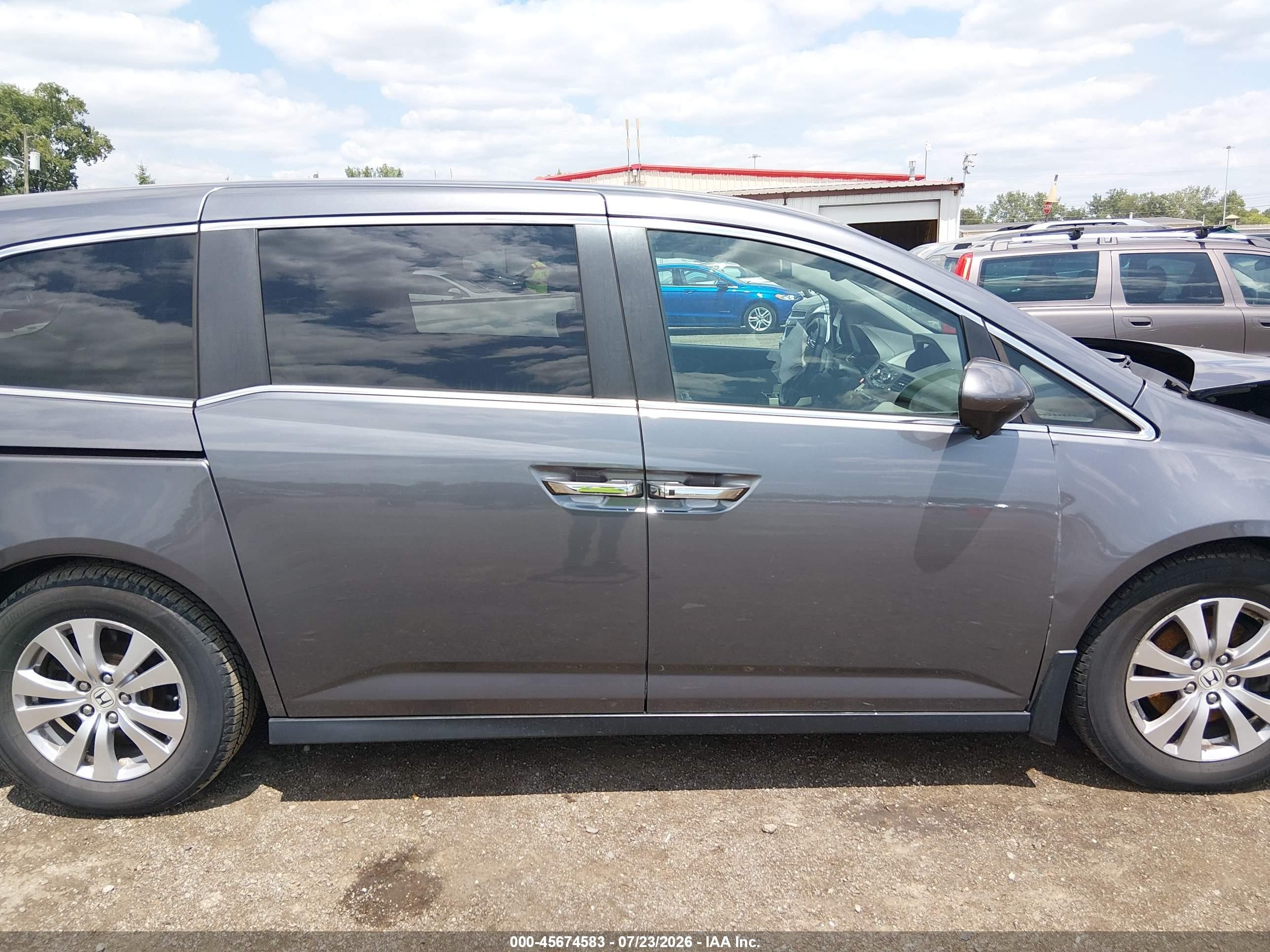 2015 Honda Odyssey Ex-l Gray vin: 5FNRL5H63FB005403