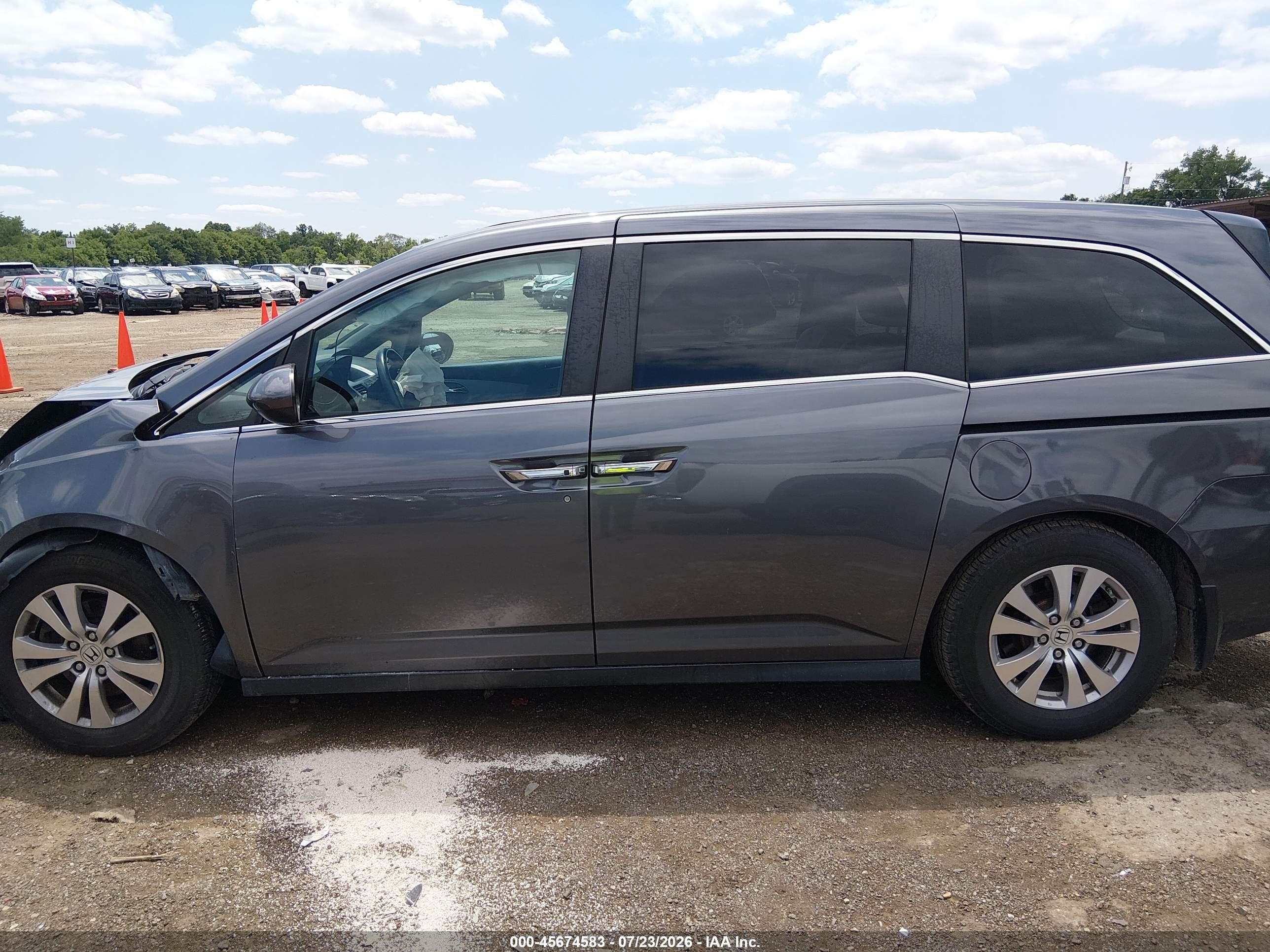 2015 Honda Odyssey Ex-l Gray vin: 5FNRL5H63FB005403