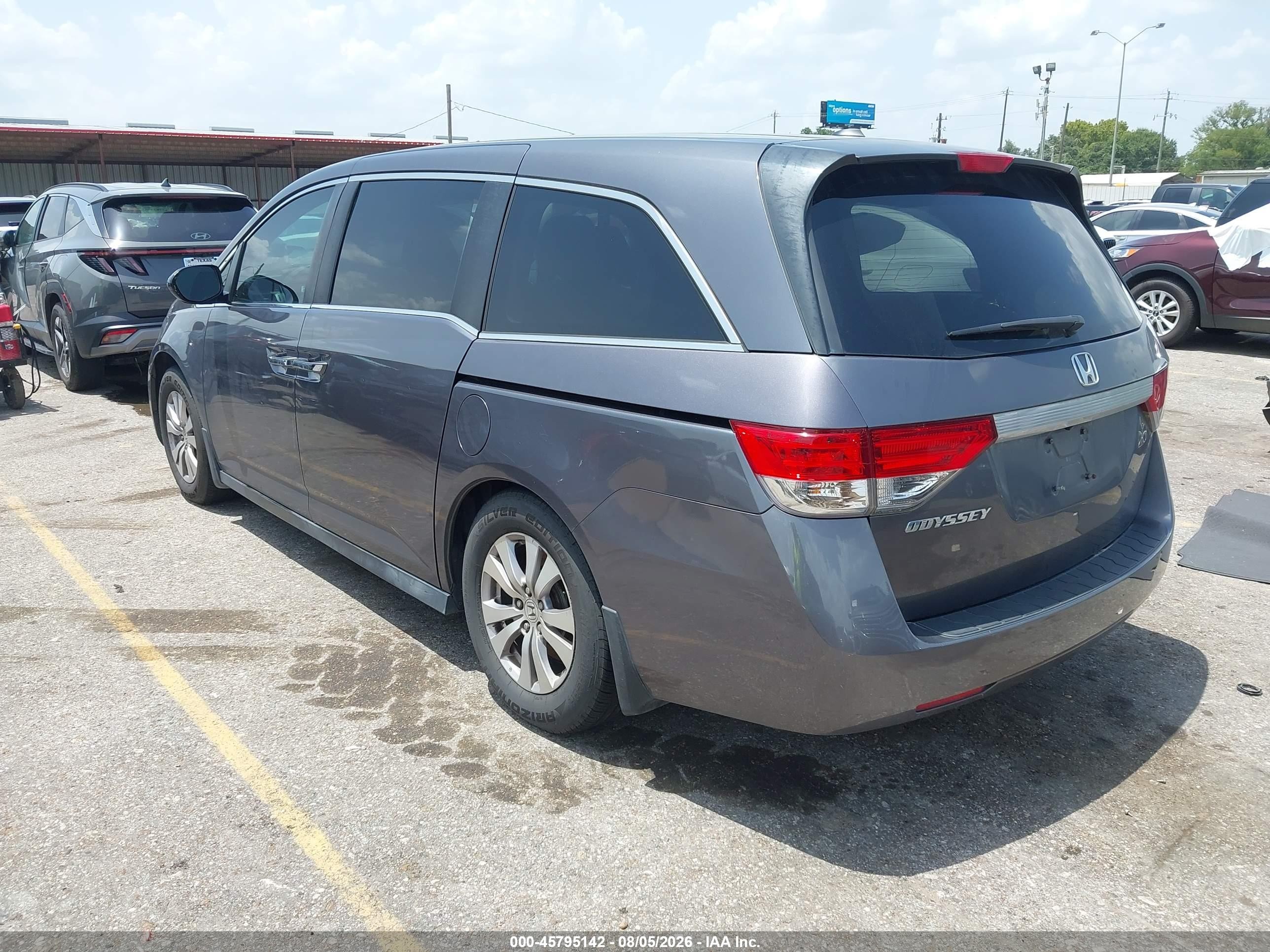 2015 Honda Odyssey Ex-l Gray vin: 5FNRL5H63FB016434