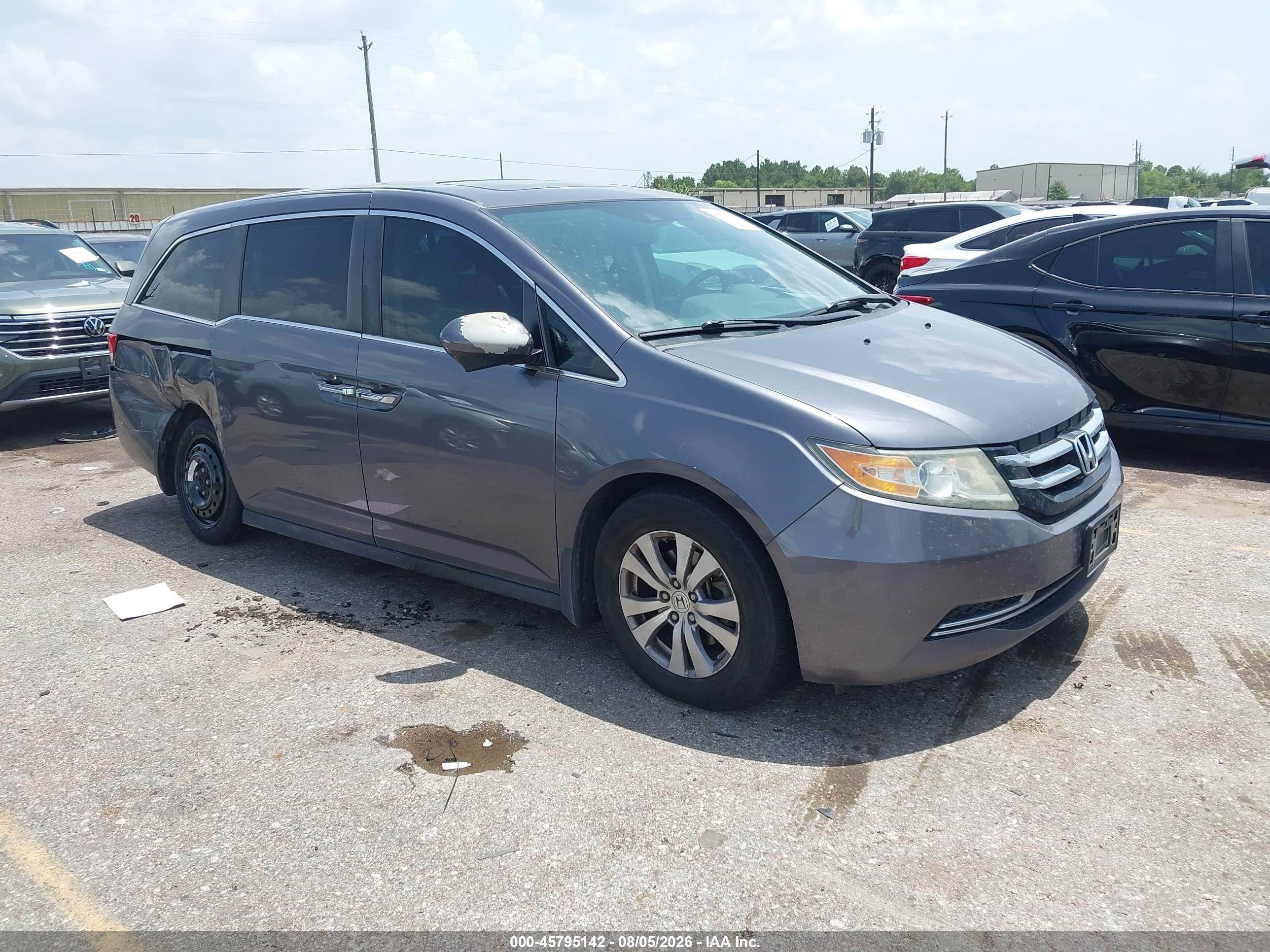 2015 Honda Odyssey Ex-l Серый vin: 5FNRL5H63FB016434