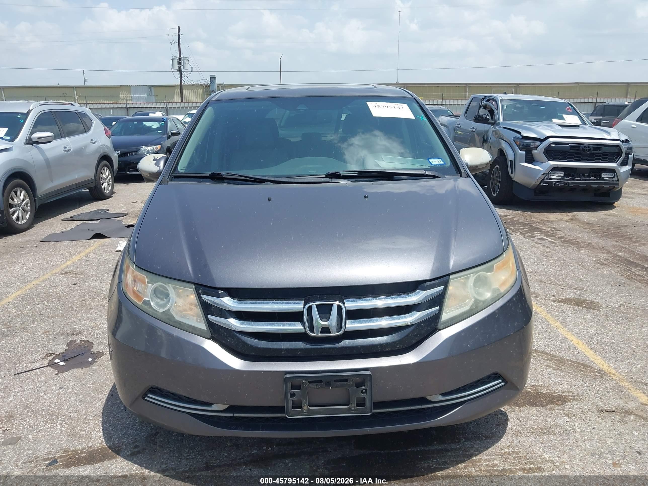 2015 Honda Odyssey Ex-l Gray vin: 5FNRL5H63FB016434