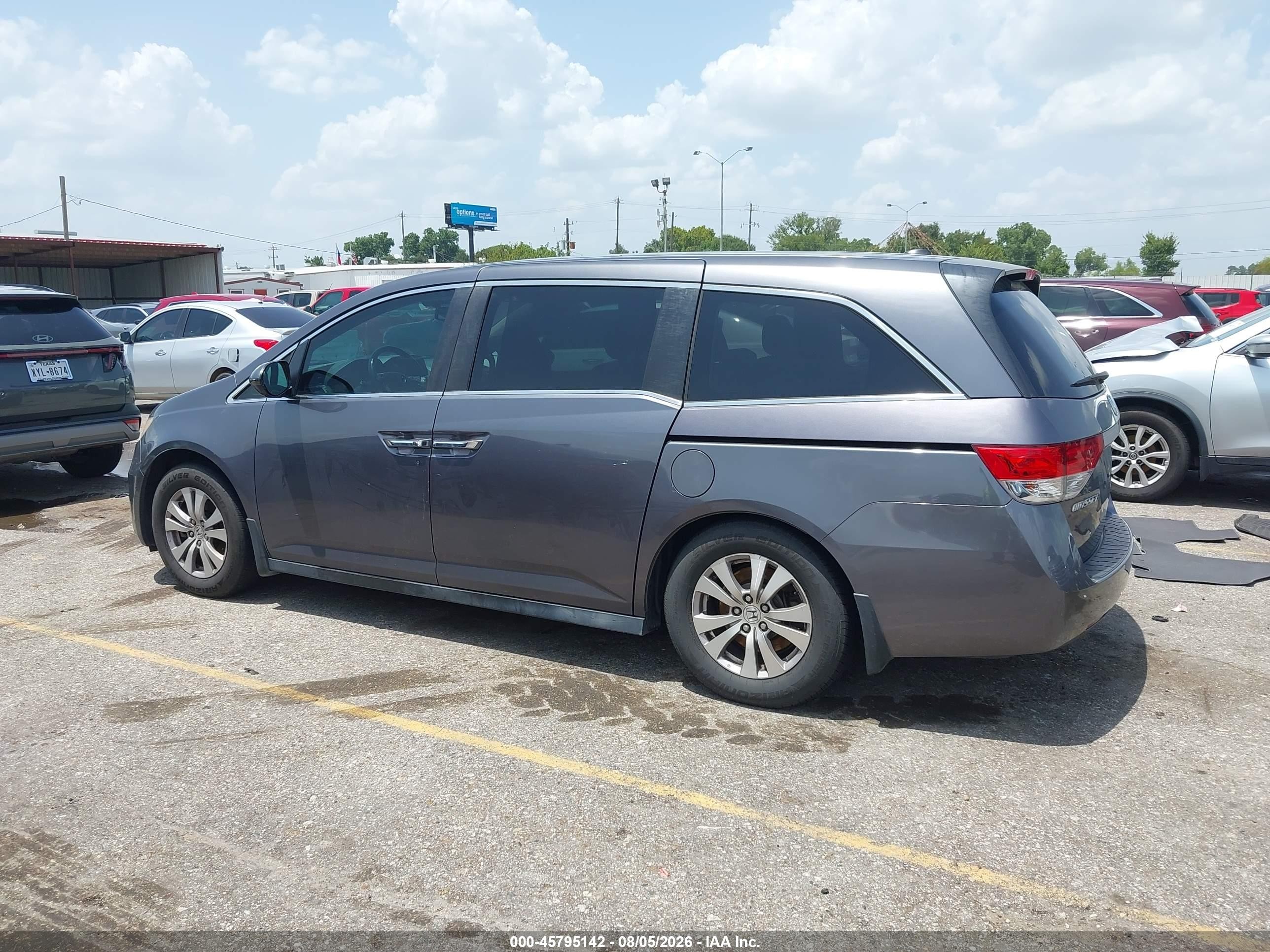 2015 Honda Odyssey Ex-l Gray vin: 5FNRL5H63FB016434