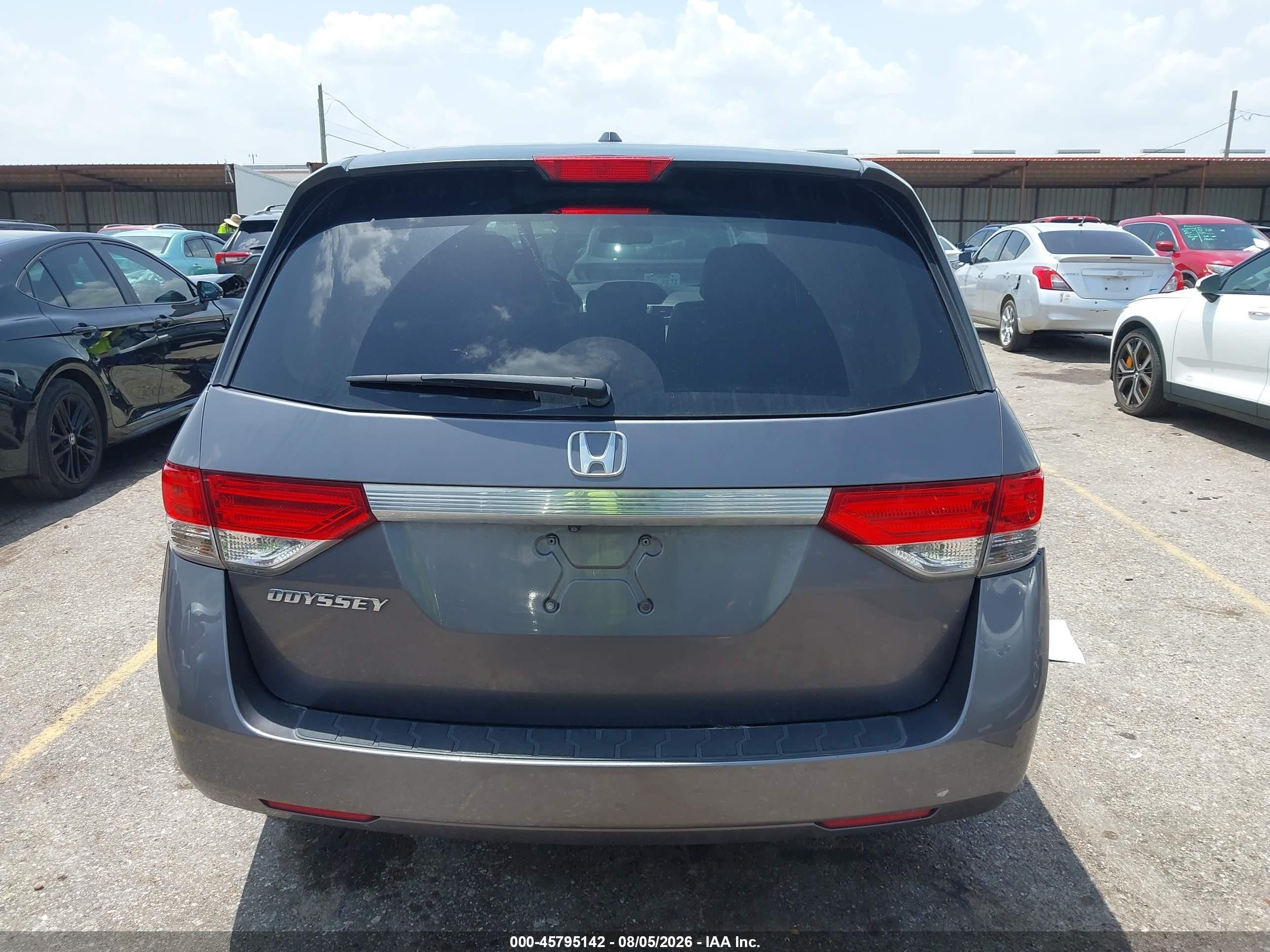 2015 Honda Odyssey Ex-l Gray vin: 5FNRL5H63FB016434