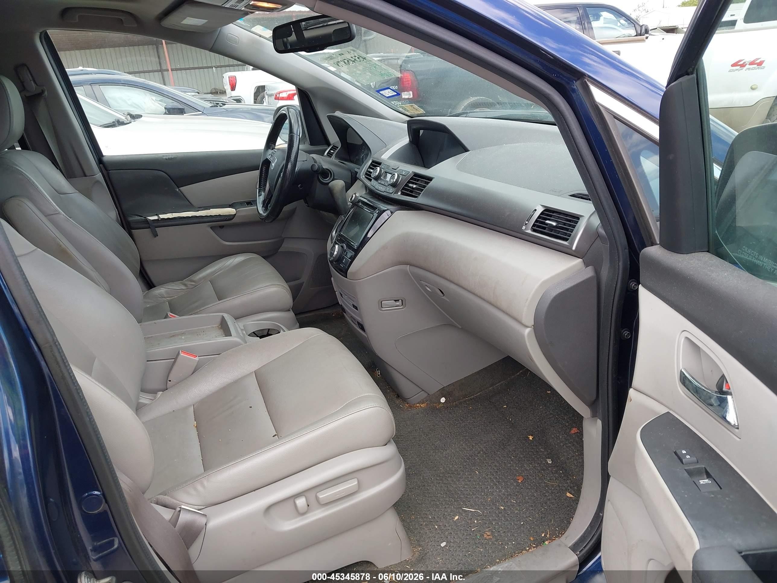 2015 Honda Odyssey Ex-l Blue vin: 5FNRL5H63FB016501