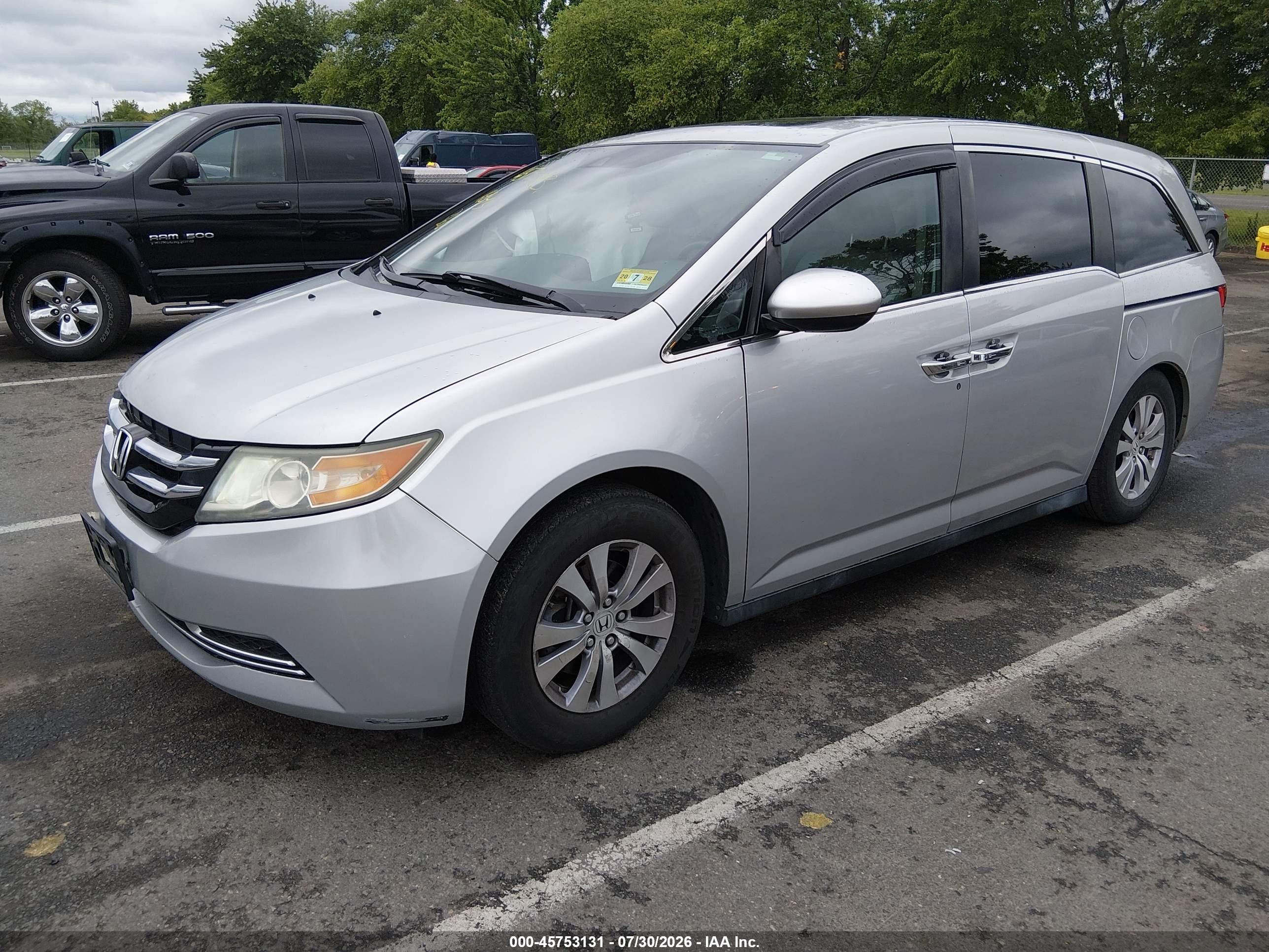 2015 Honda Odyssey Ex-l Silver vin: 5FNRL5H63FB016580