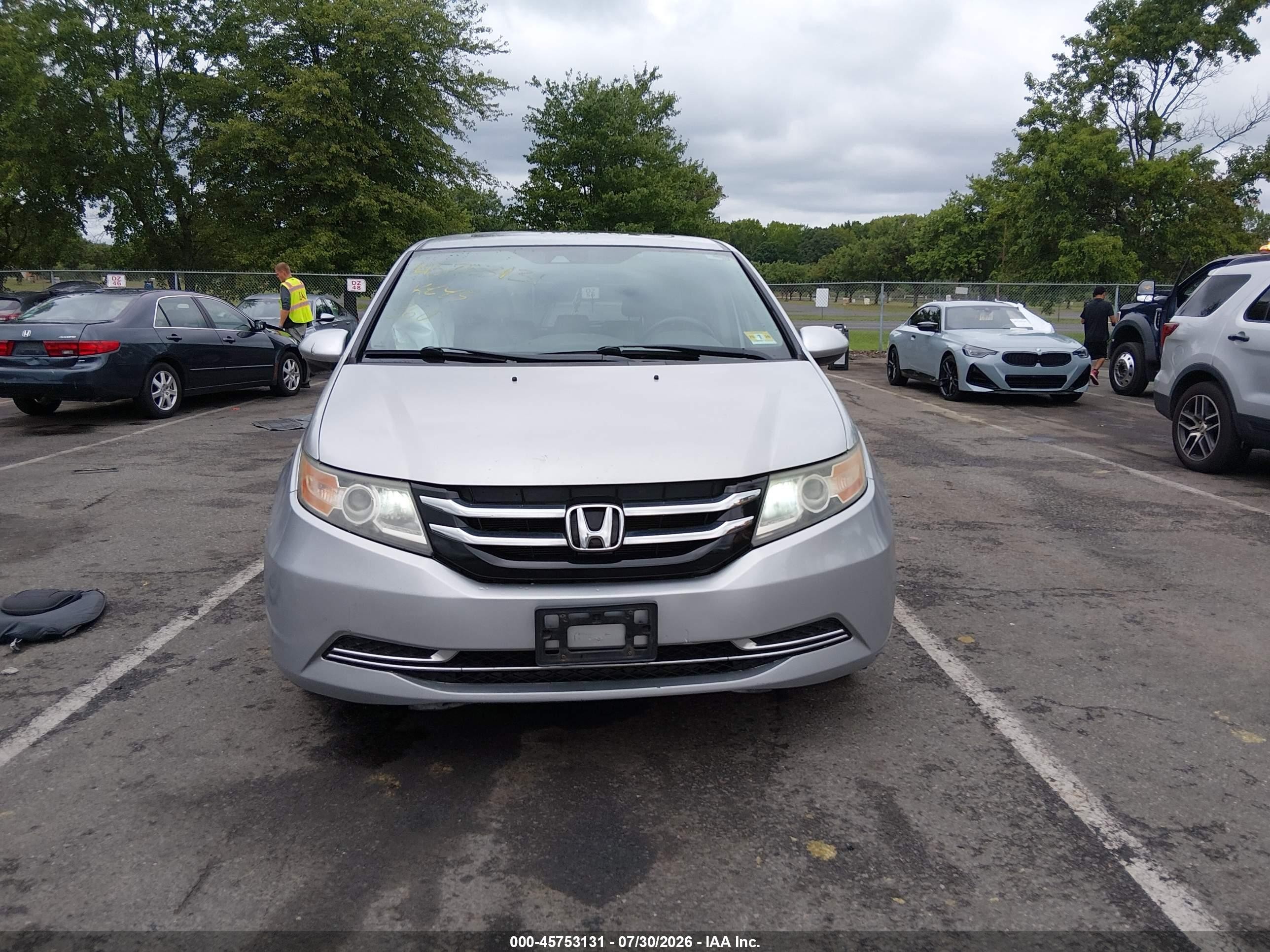 2015 Honda Odyssey Ex-l Silver vin: 5FNRL5H63FB016580