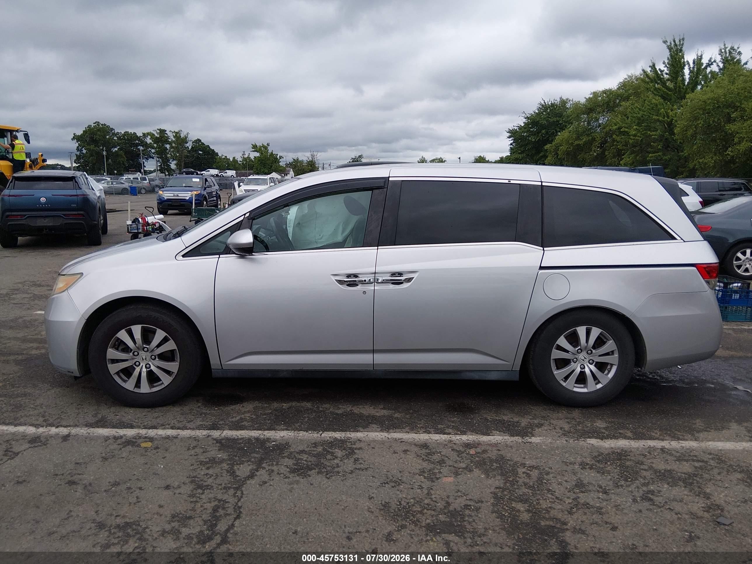 2015 Honda Odyssey Ex-l Silver vin: 5FNRL5H63FB016580