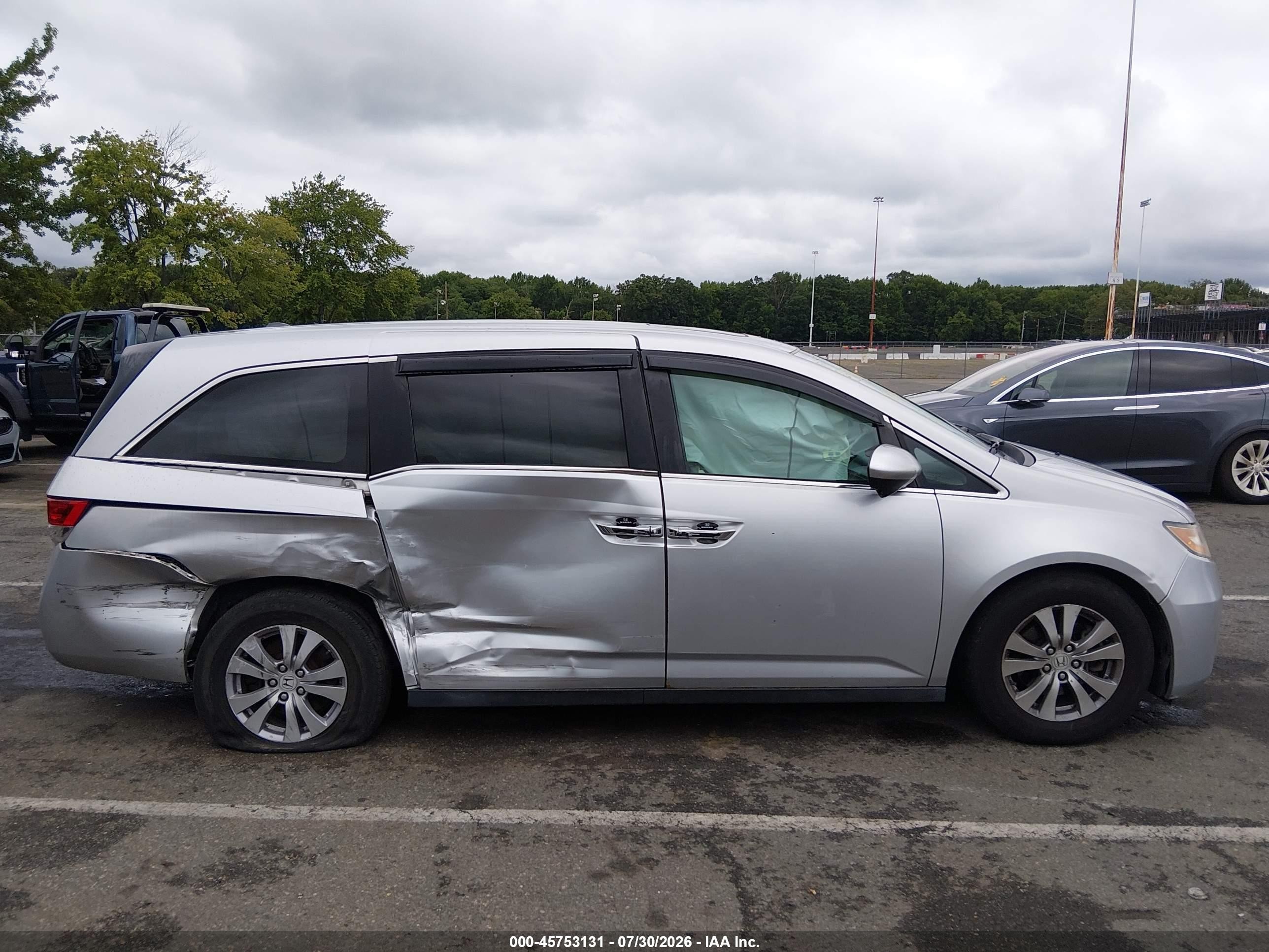 2015 Honda Odyssey Ex-l Silver vin: 5FNRL5H63FB016580