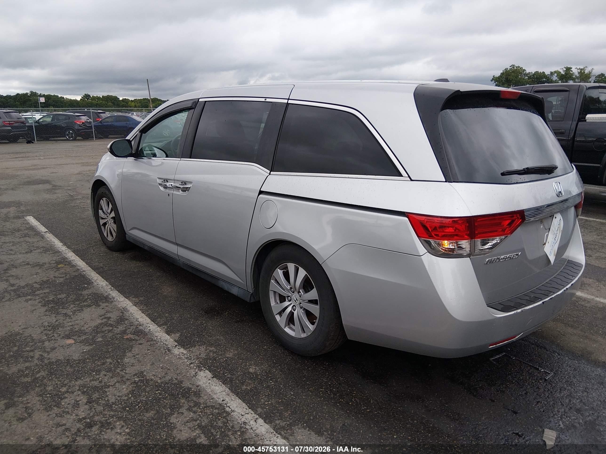 2015 Honda Odyssey Ex-l Silver vin: 5FNRL5H63FB016580