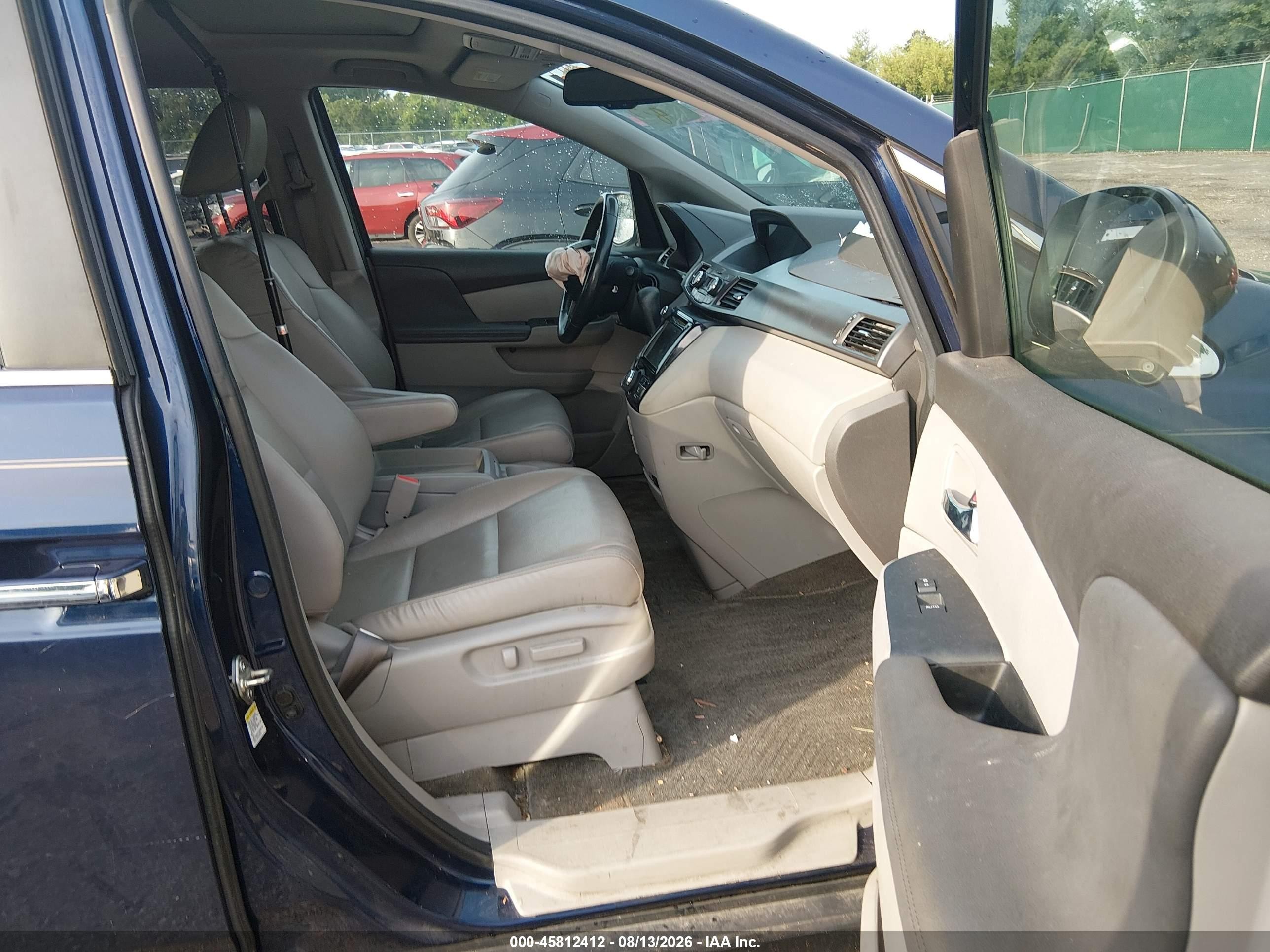 2015 Honda Odyssey Ex-l Blue vin: 5FNRL5H63FB019334