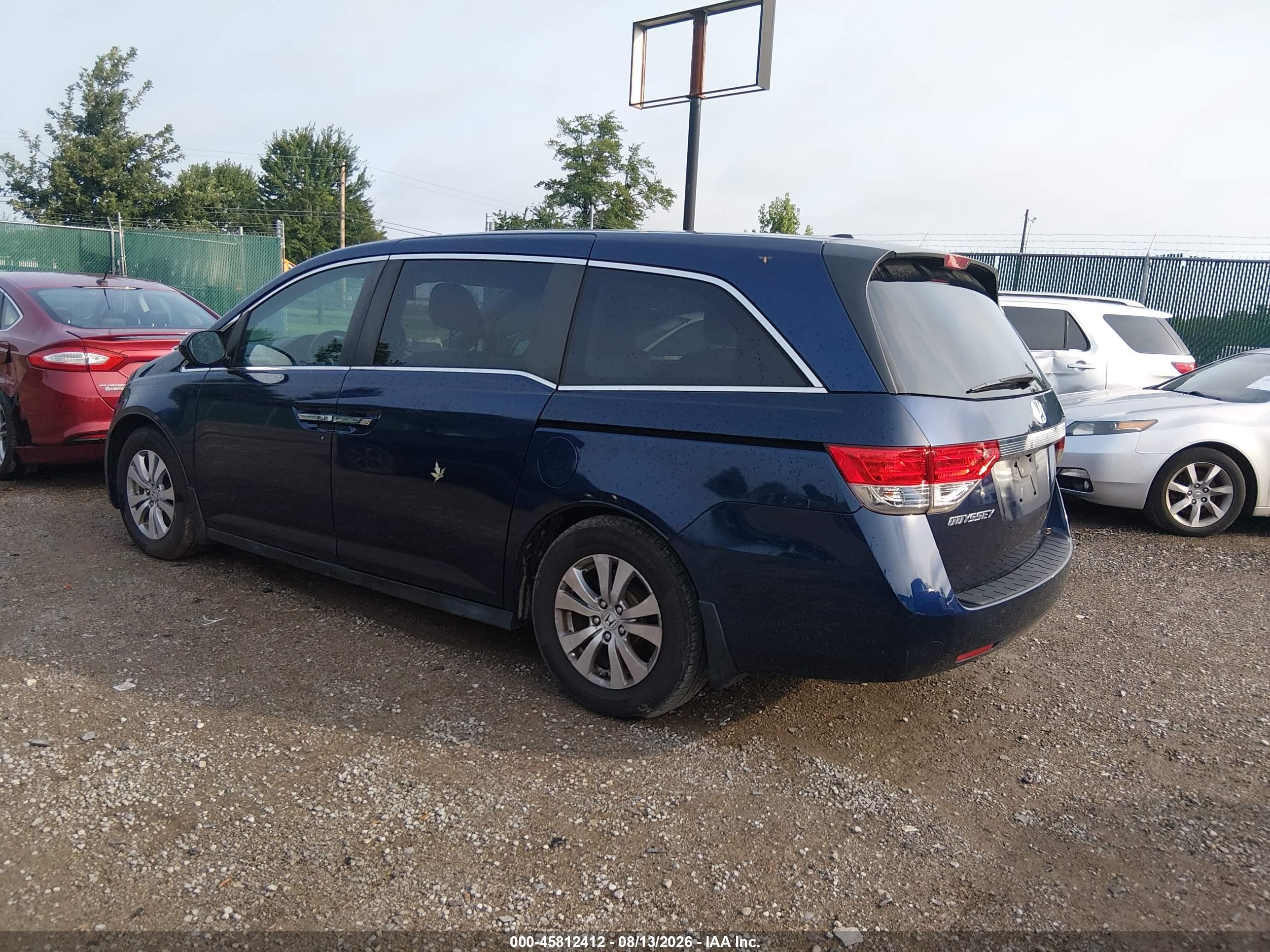 2015 Honda Odyssey Ex-l Blue vin: 5FNRL5H63FB019334