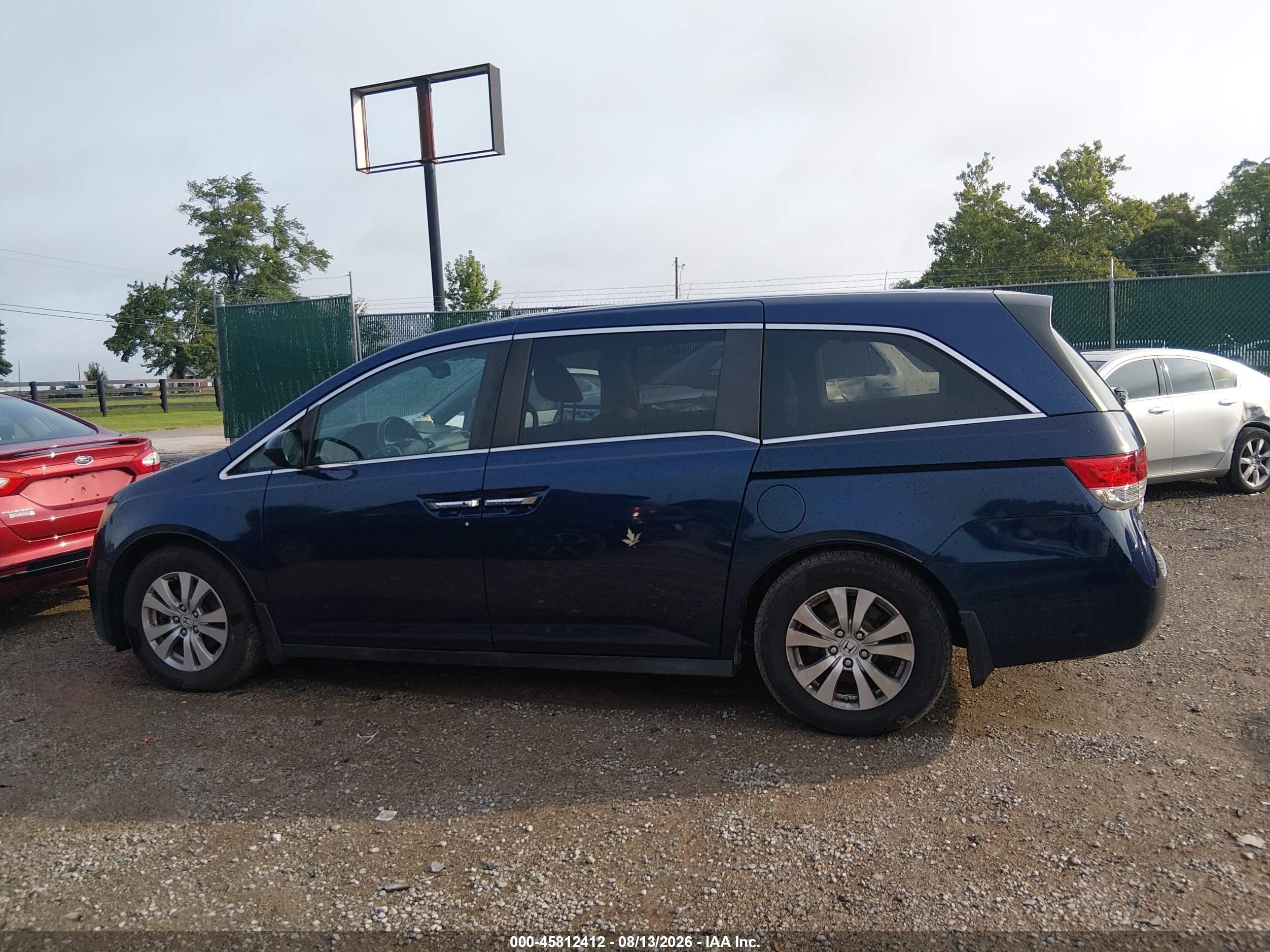 2015 Honda Odyssey Ex-l Blue vin: 5FNRL5H63FB019334
