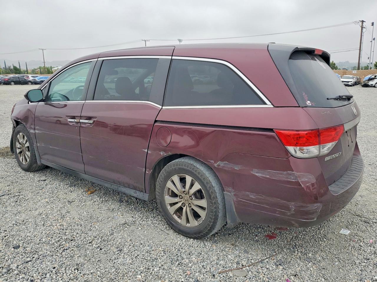 2015 Honda Odyssey Exl Burgundy vin: 5FNRL5H63FB027837