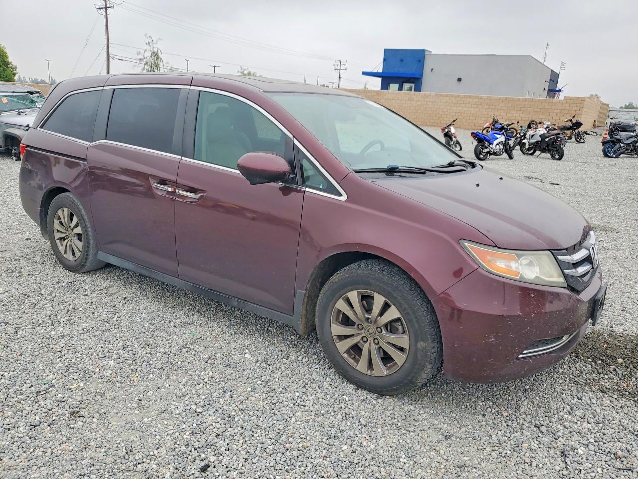 2015 Honda Odyssey Exl Burgundy vin: 5FNRL5H63FB027837