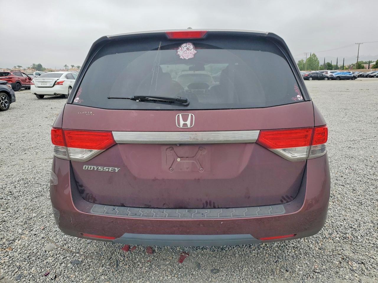 2015 Honda Odyssey Exl Burgundy vin: 5FNRL5H63FB027837