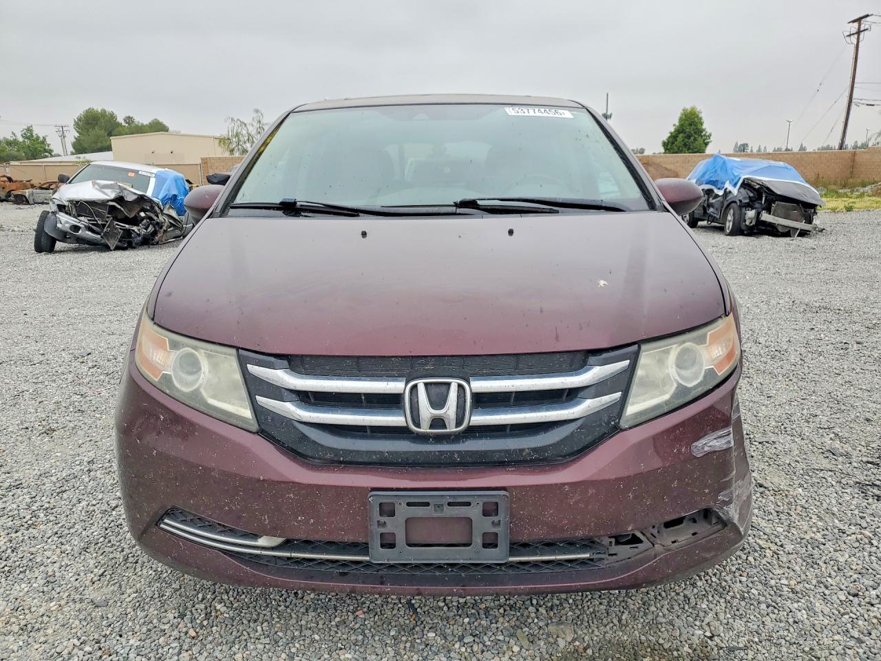 2015 Honda Odyssey Exl Burgundy vin: 5FNRL5H63FB027837