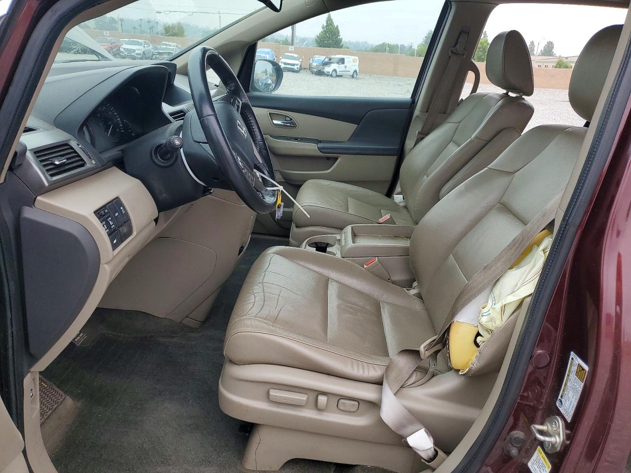 2015 Honda Odyssey Exl Burgundy vin: 5FNRL5H63FB027837