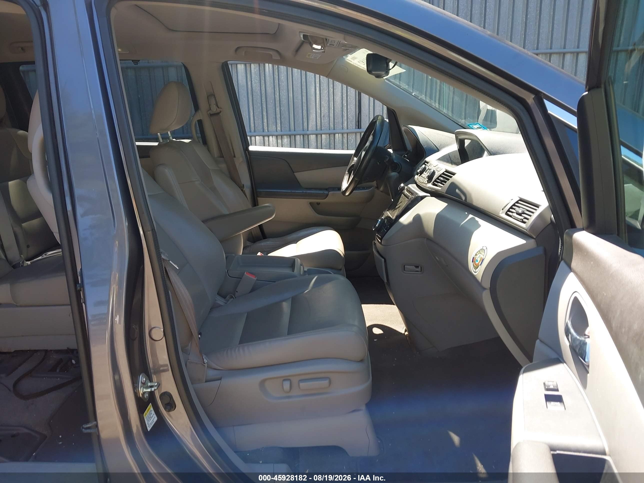 2015 Honda Odyssey Ex-l Gray vin: 5FNRL5H63FB034576