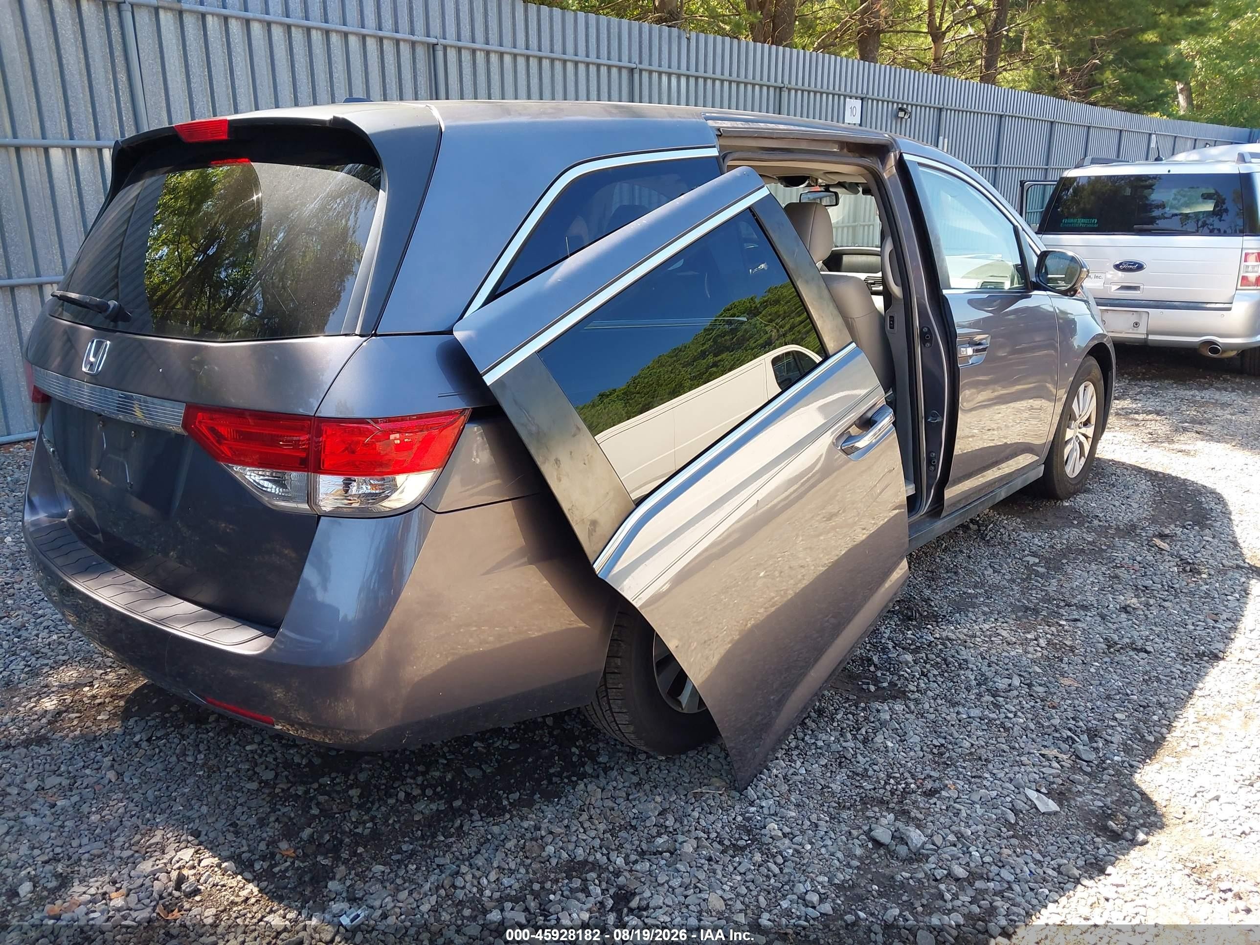 2015 Honda Odyssey Ex-l Gray vin: 5FNRL5H63FB034576