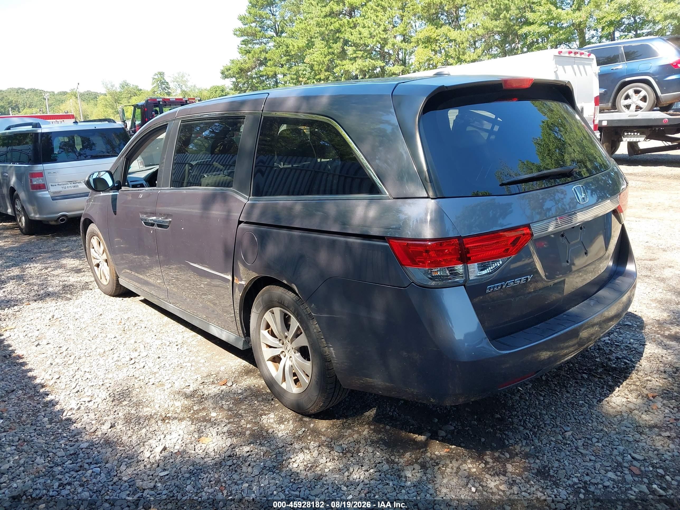 2015 Honda Odyssey Ex-l Gray vin: 5FNRL5H63FB034576