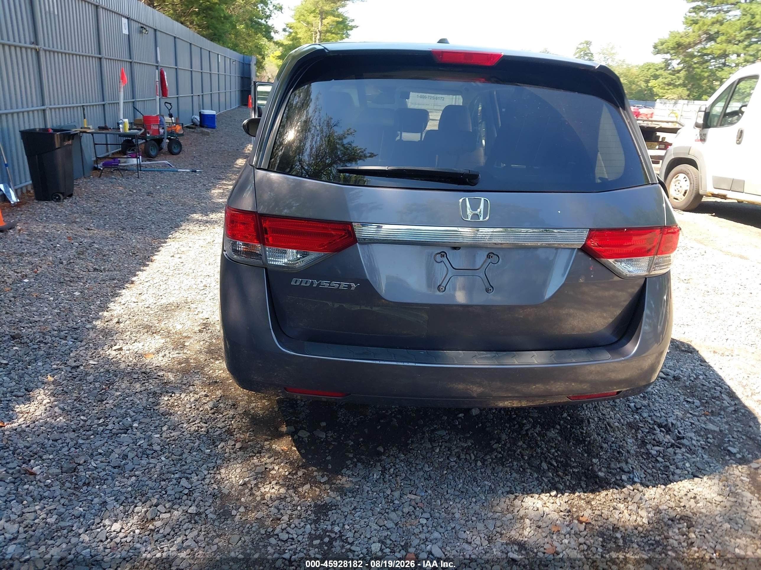 2015 Honda Odyssey Ex-l Gray vin: 5FNRL5H63FB034576