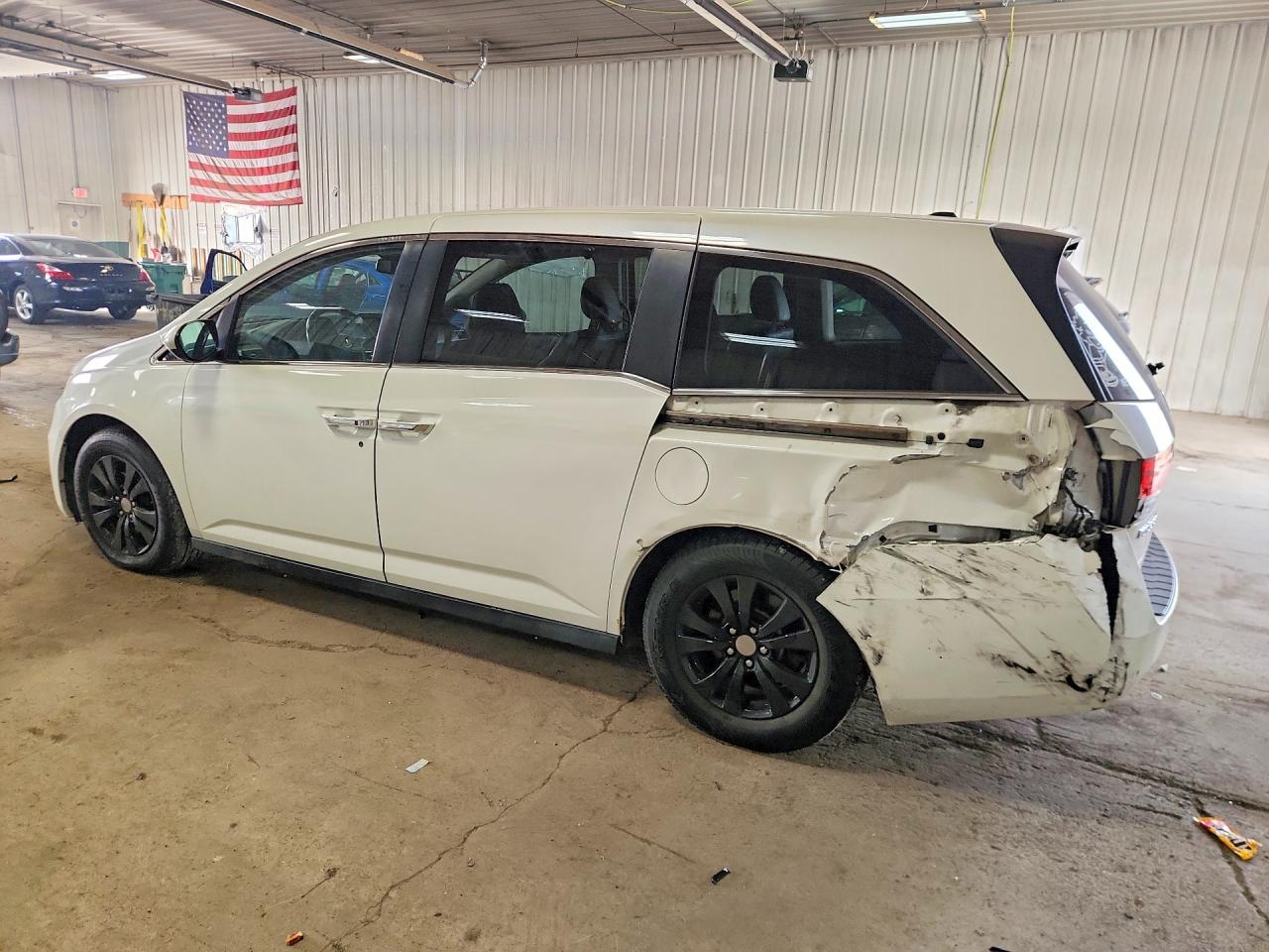 2015 Honda Odyssey Exl White vin: 5FNRL5H63FB061910