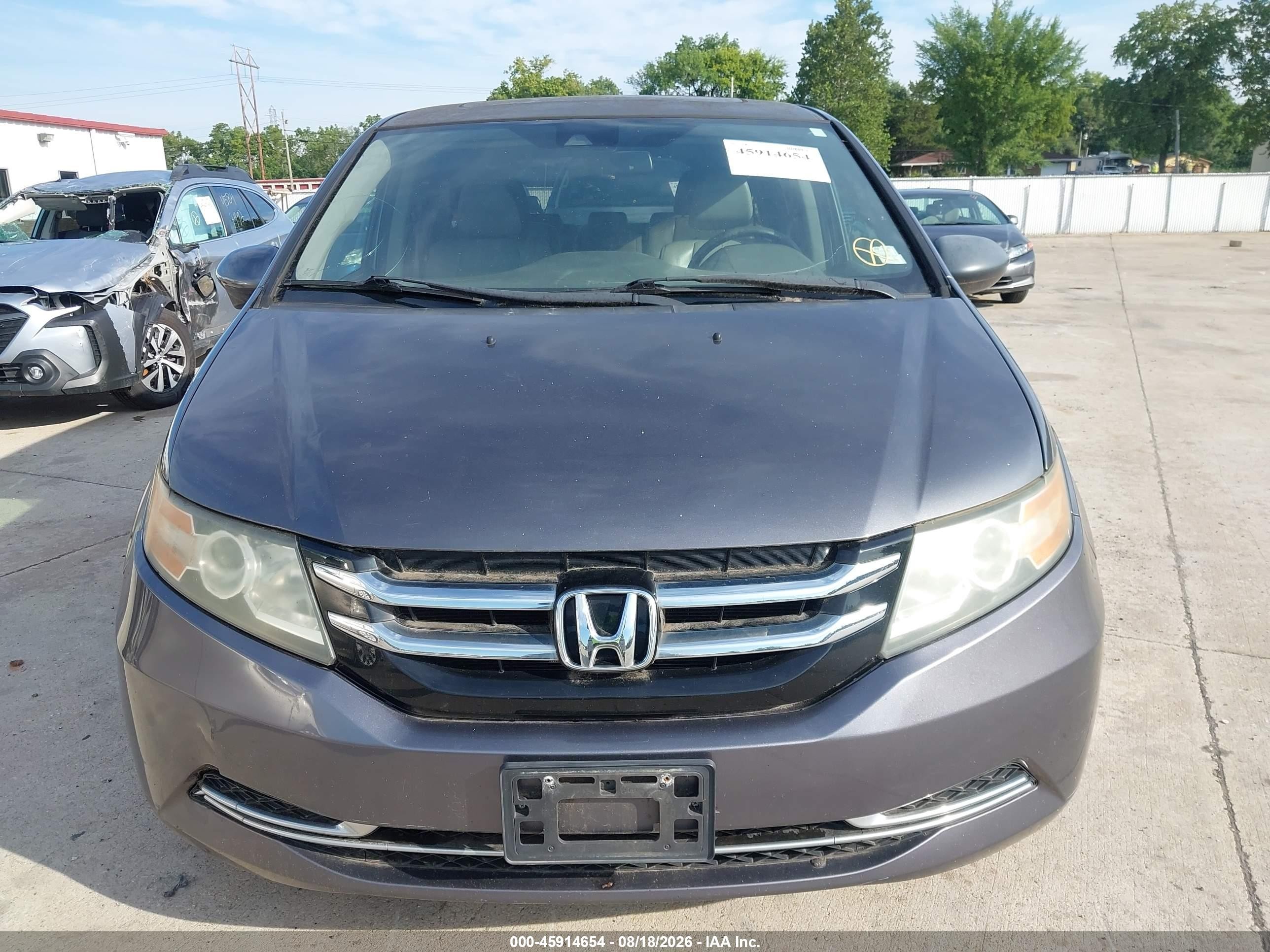 2015 Honda Odyssey Ex-l Gray vin: 5FNRL5H63FB066573