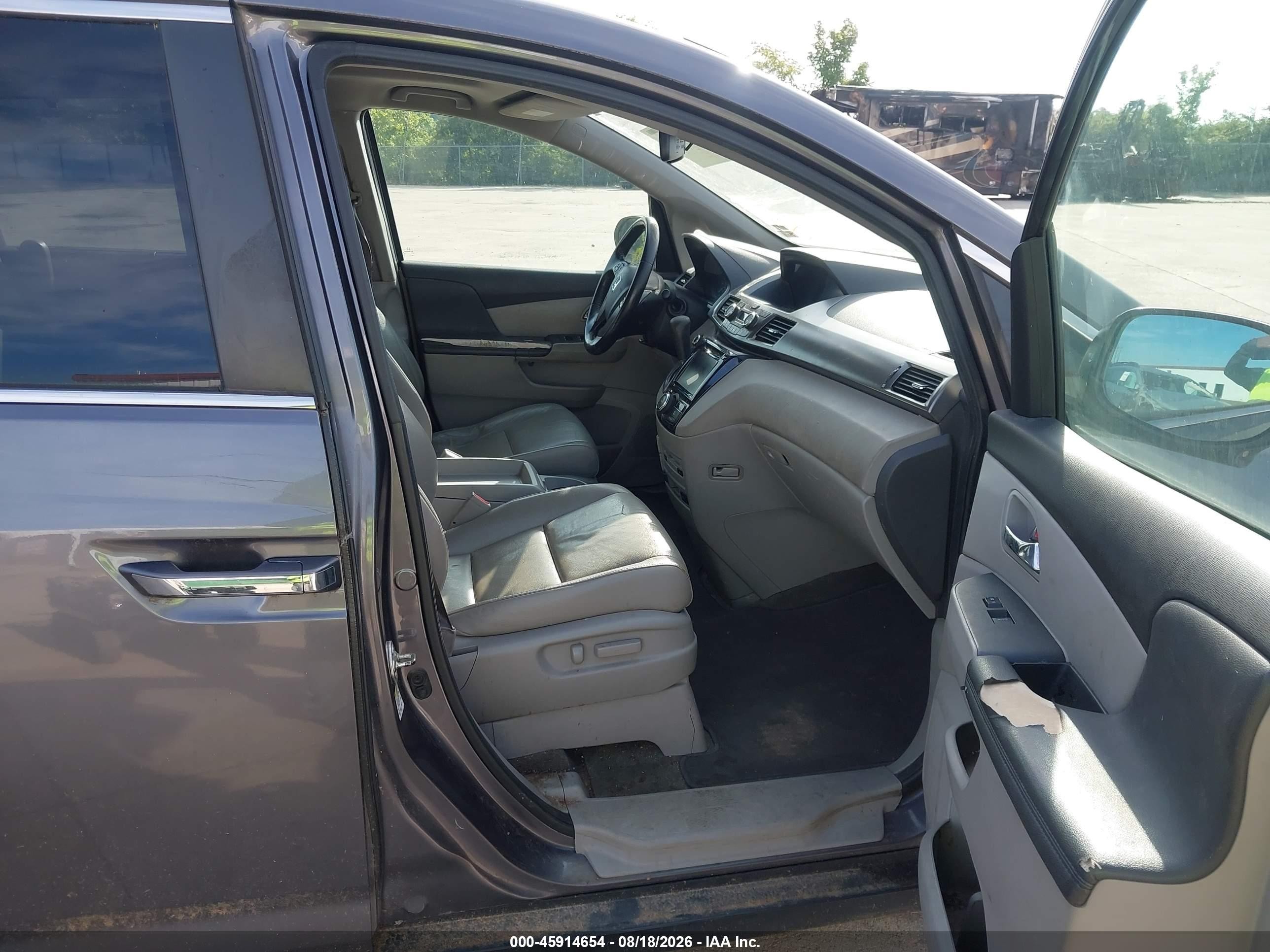 2015 Honda Odyssey Ex-l Gray vin: 5FNRL5H63FB066573