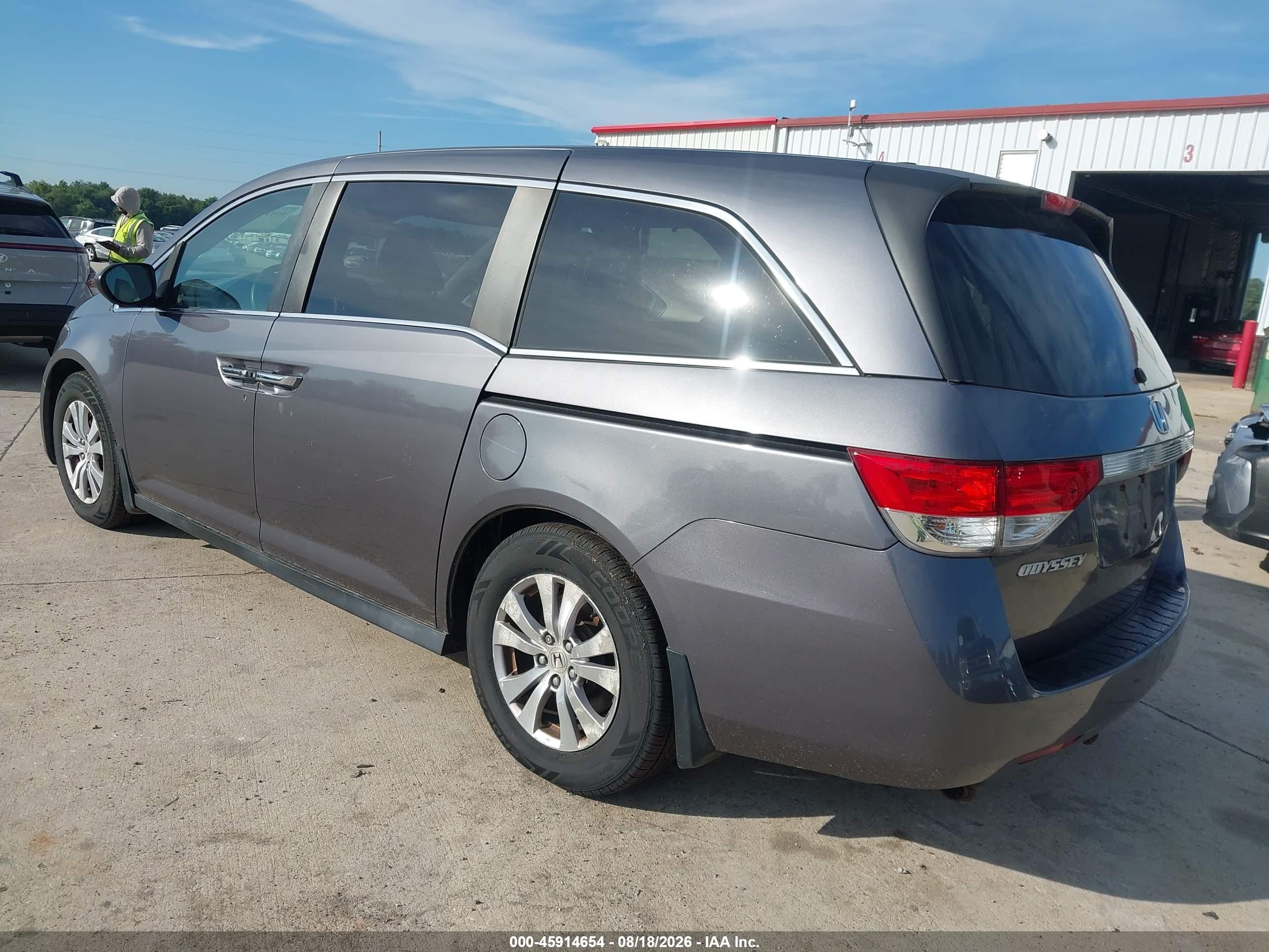 2015 Honda Odyssey Ex-l Gray vin: 5FNRL5H63FB066573