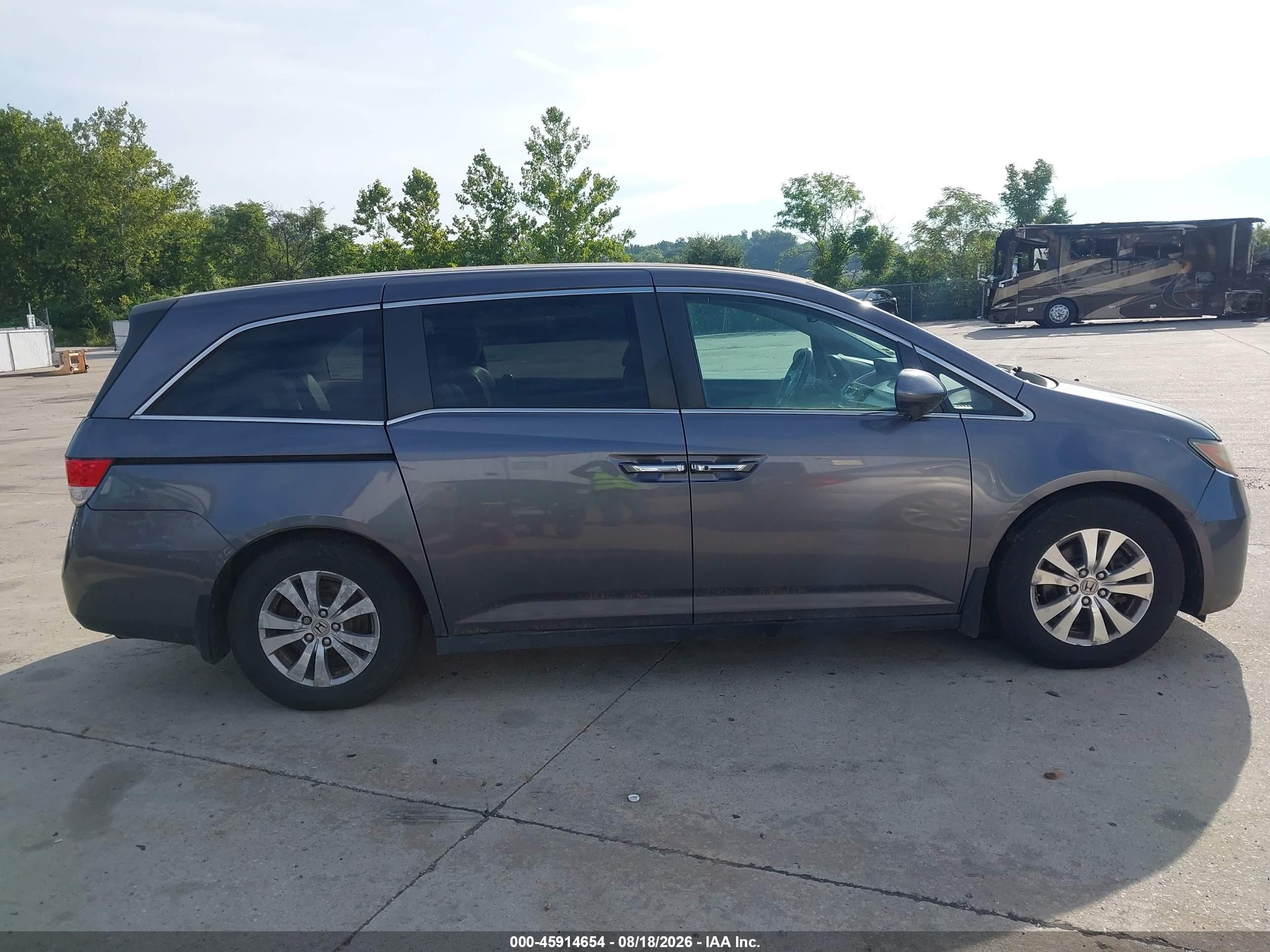 2015 Honda Odyssey Ex-l Gray vin: 5FNRL5H63FB066573