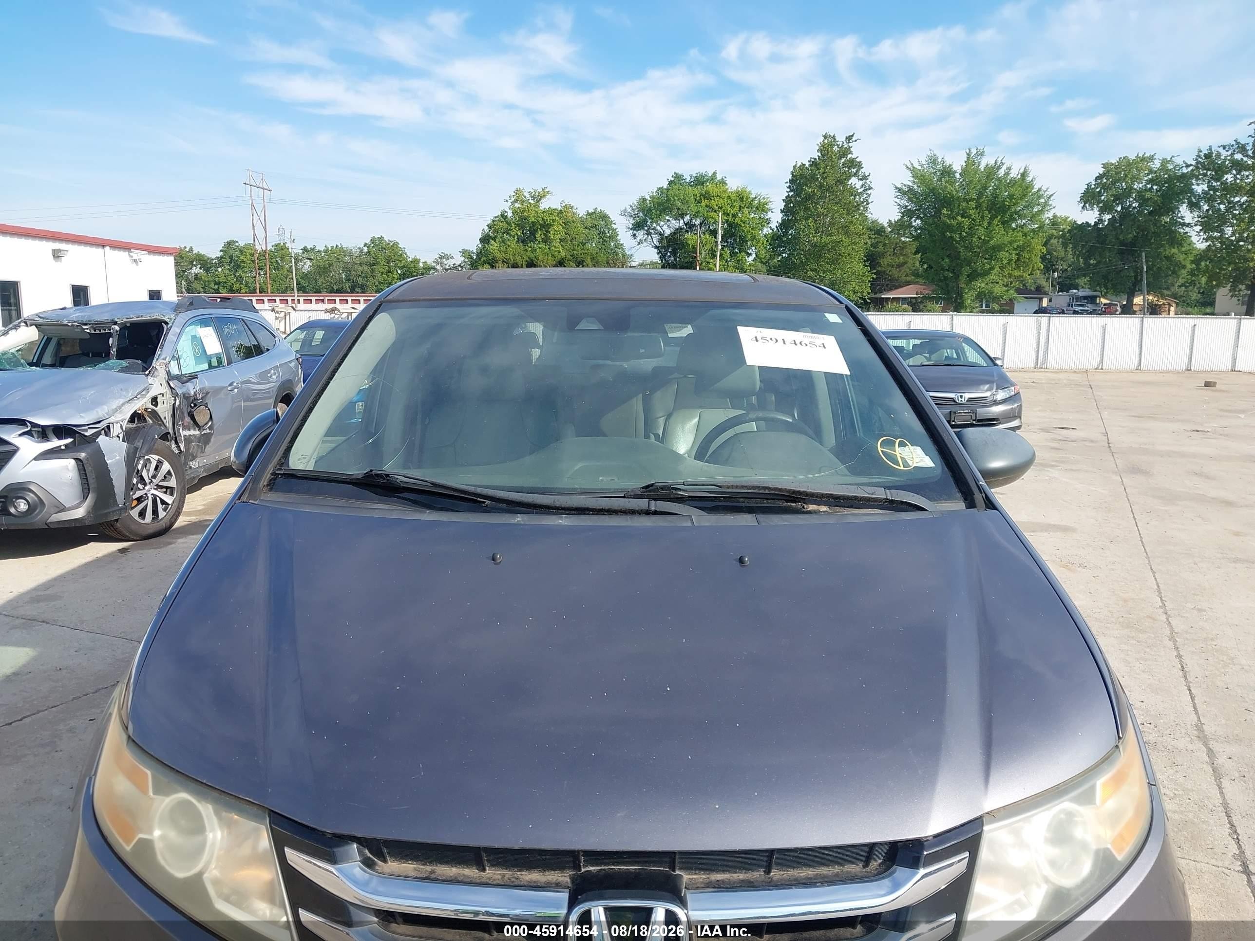 2015 Honda Odyssey Ex-l Gray vin: 5FNRL5H63FB066573