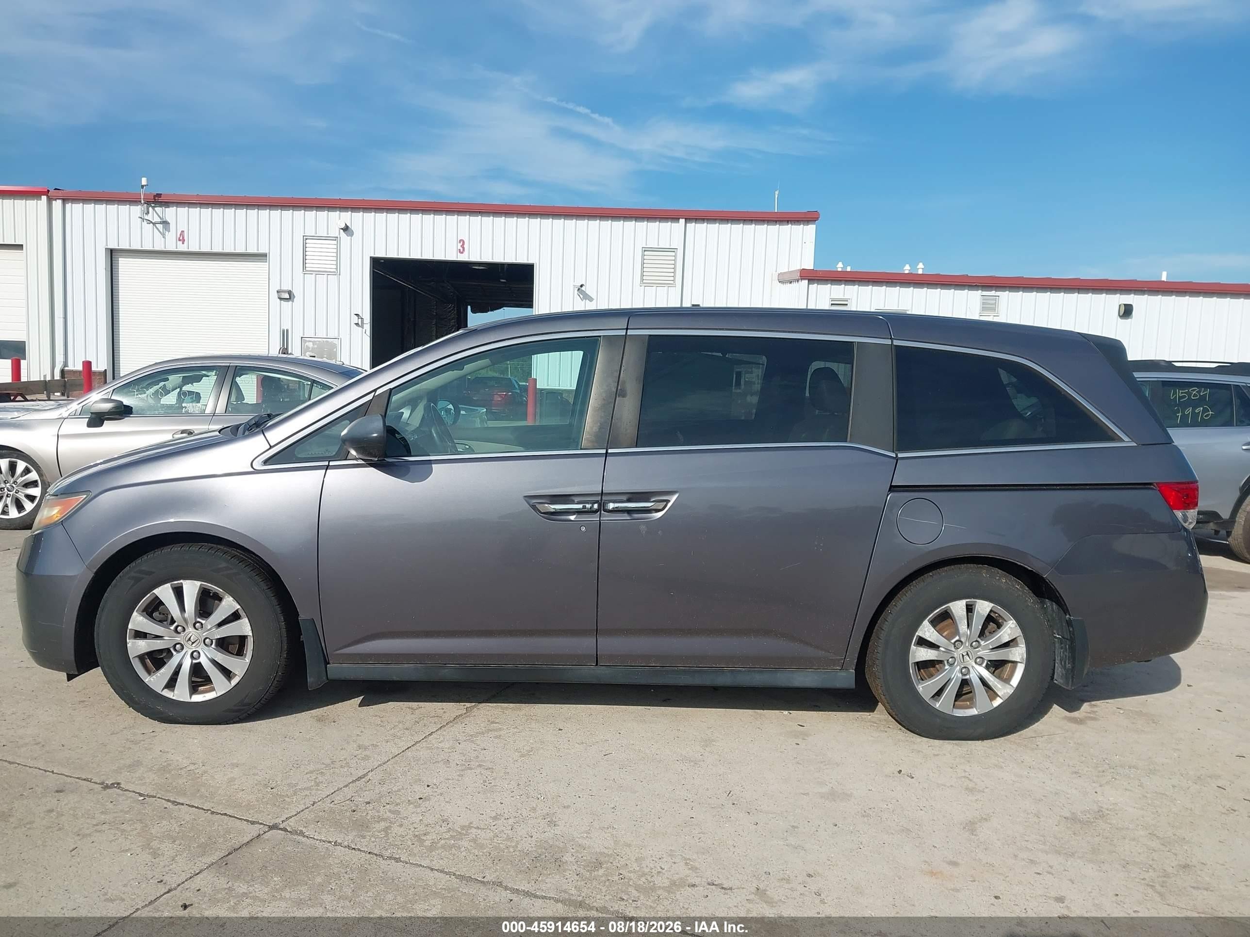2015 Honda Odyssey Ex-l Gray vin: 5FNRL5H63FB066573