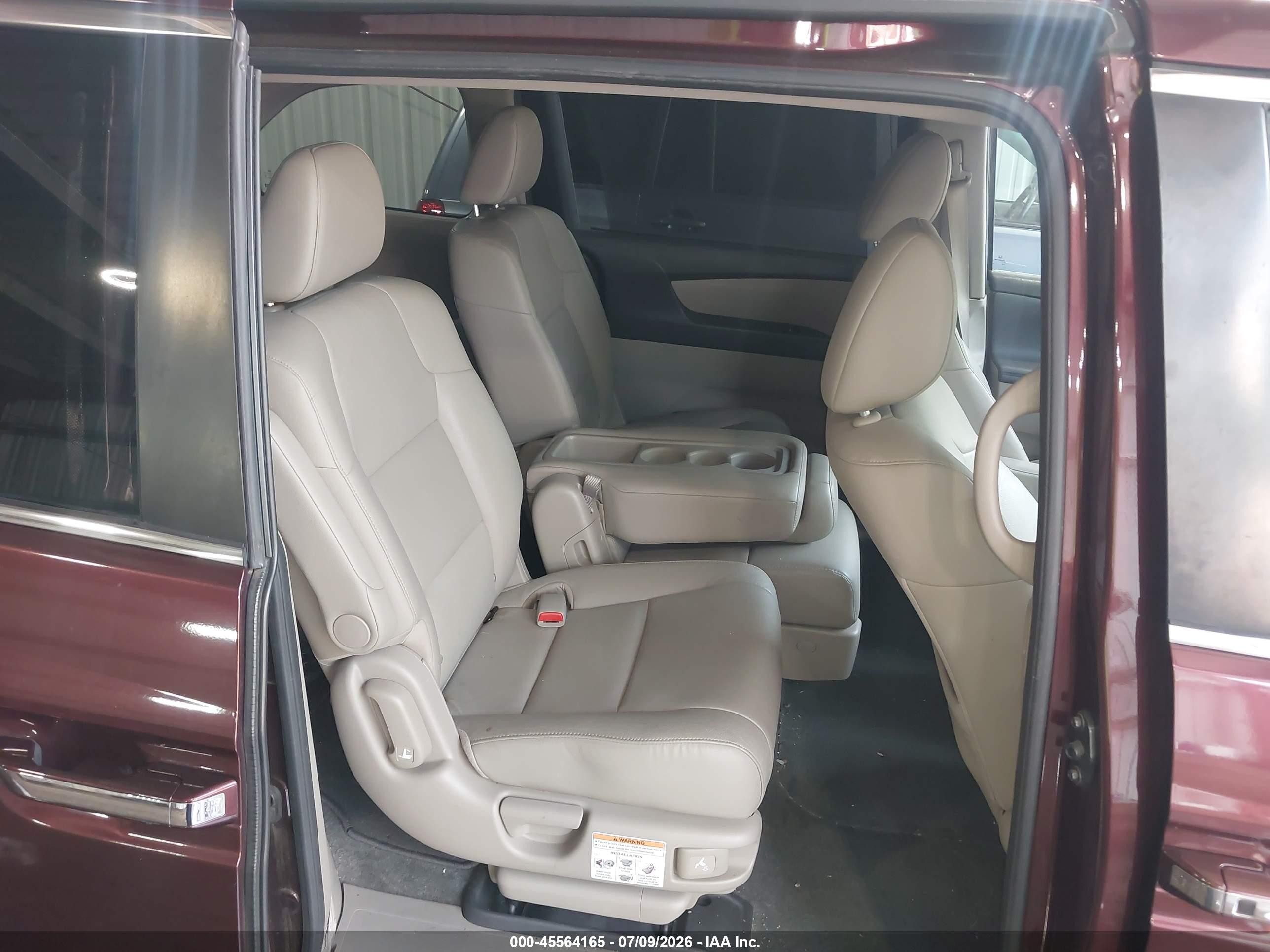 2015 Honda Odyssey Ex-l Burgundy vin: 5FNRL5H63FB066945
