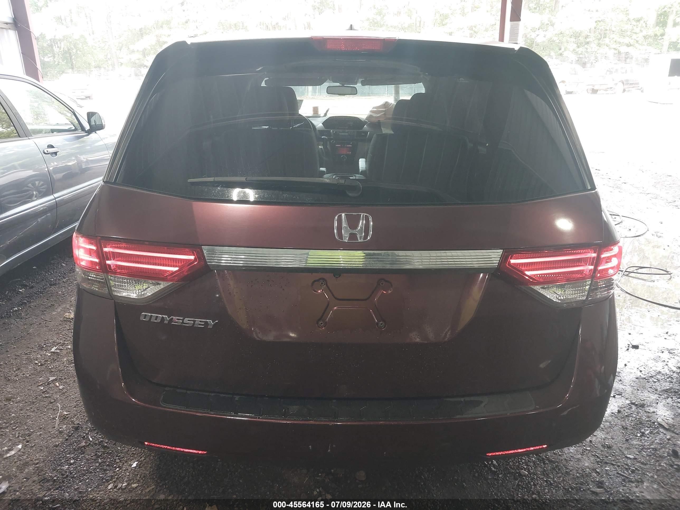 2015 Honda Odyssey Ex-l Burgundy vin: 5FNRL5H63FB066945