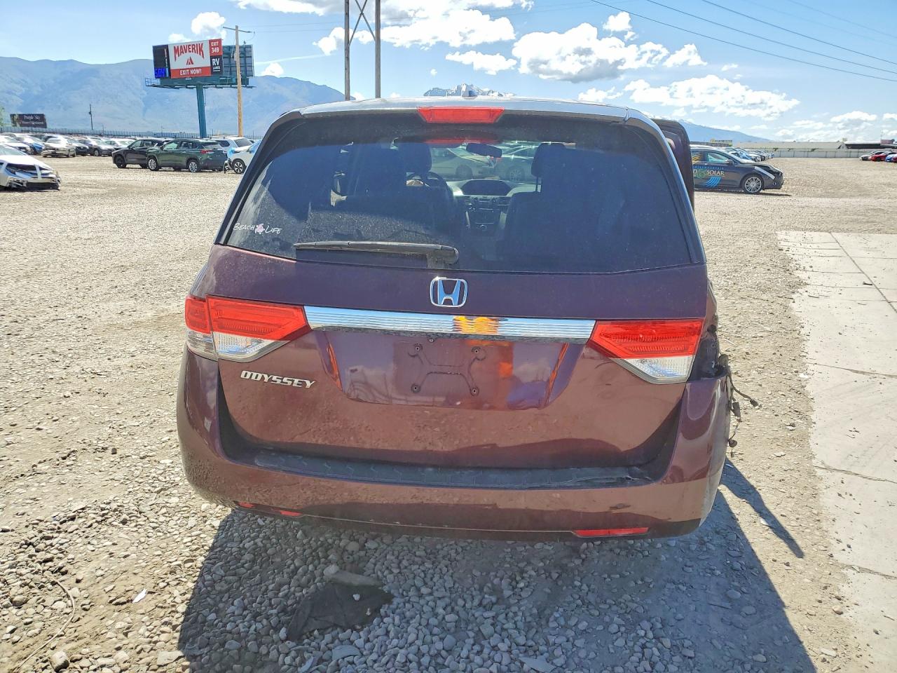 2015 Honda Odyssey Exl Maroon vin: 5FNRL5H63FB072423