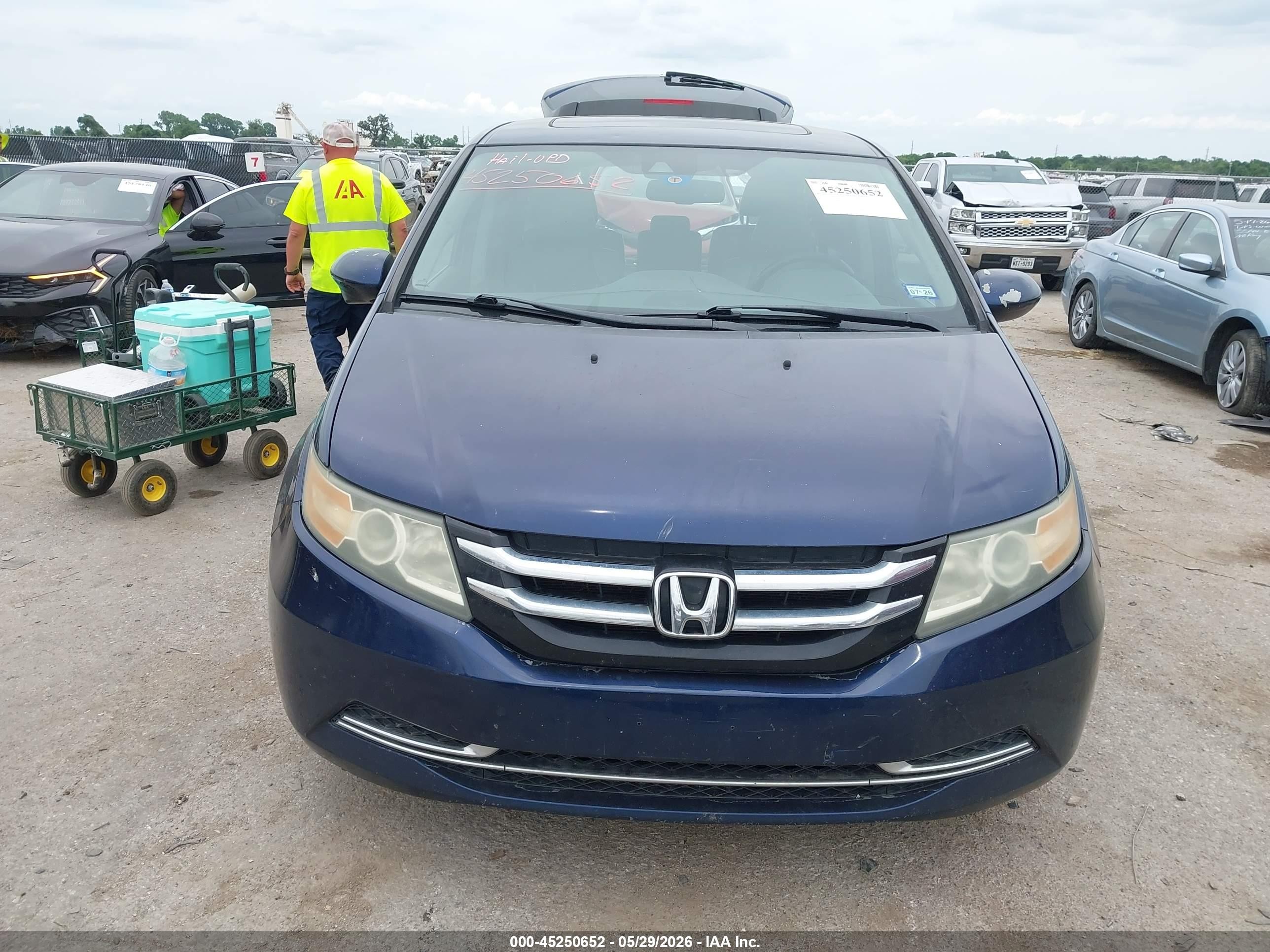 2015 Honda Odyssey Ex-l Blue vin: 5FNRL5H63FB080375