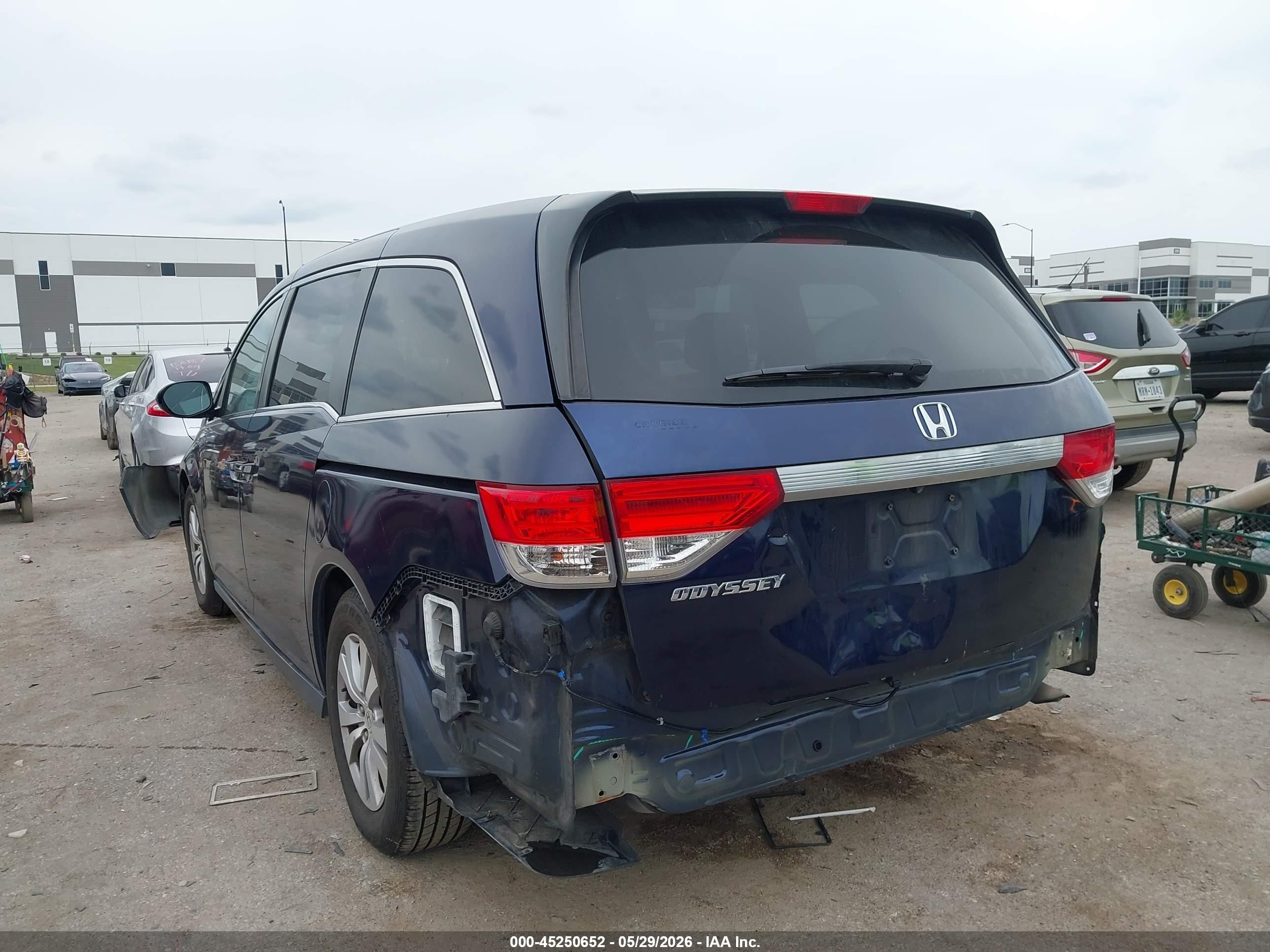 2015 Honda Odyssey Ex-l Blue vin: 5FNRL5H63FB080375