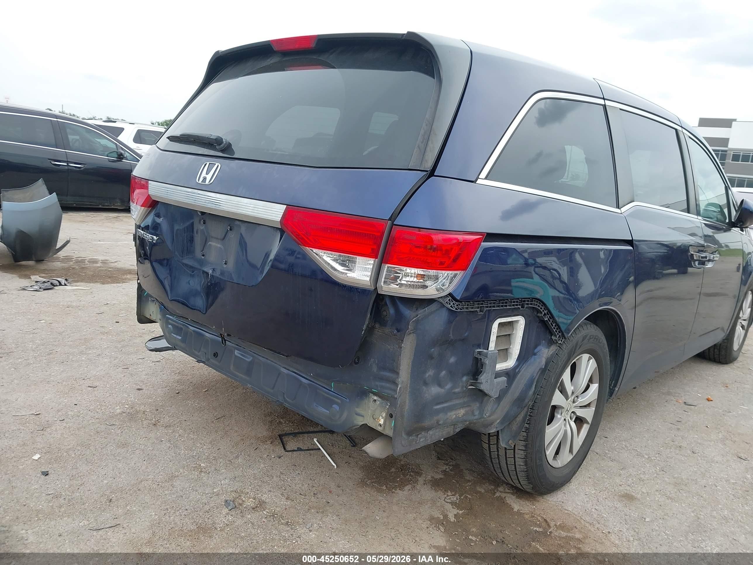 2015 Honda Odyssey Ex-l Blue vin: 5FNRL5H63FB080375
