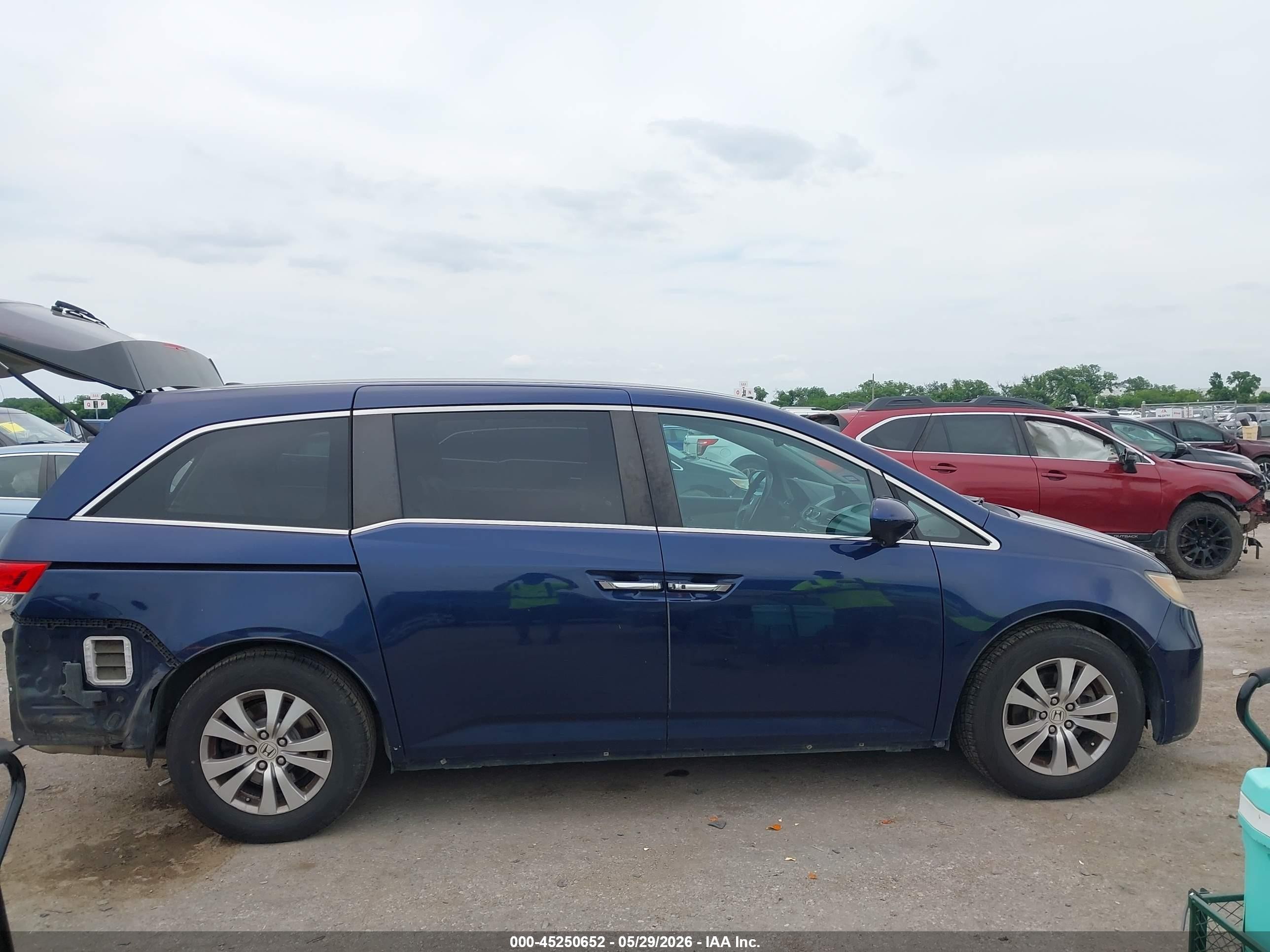 2015 Honda Odyssey Ex-l Blue vin: 5FNRL5H63FB080375