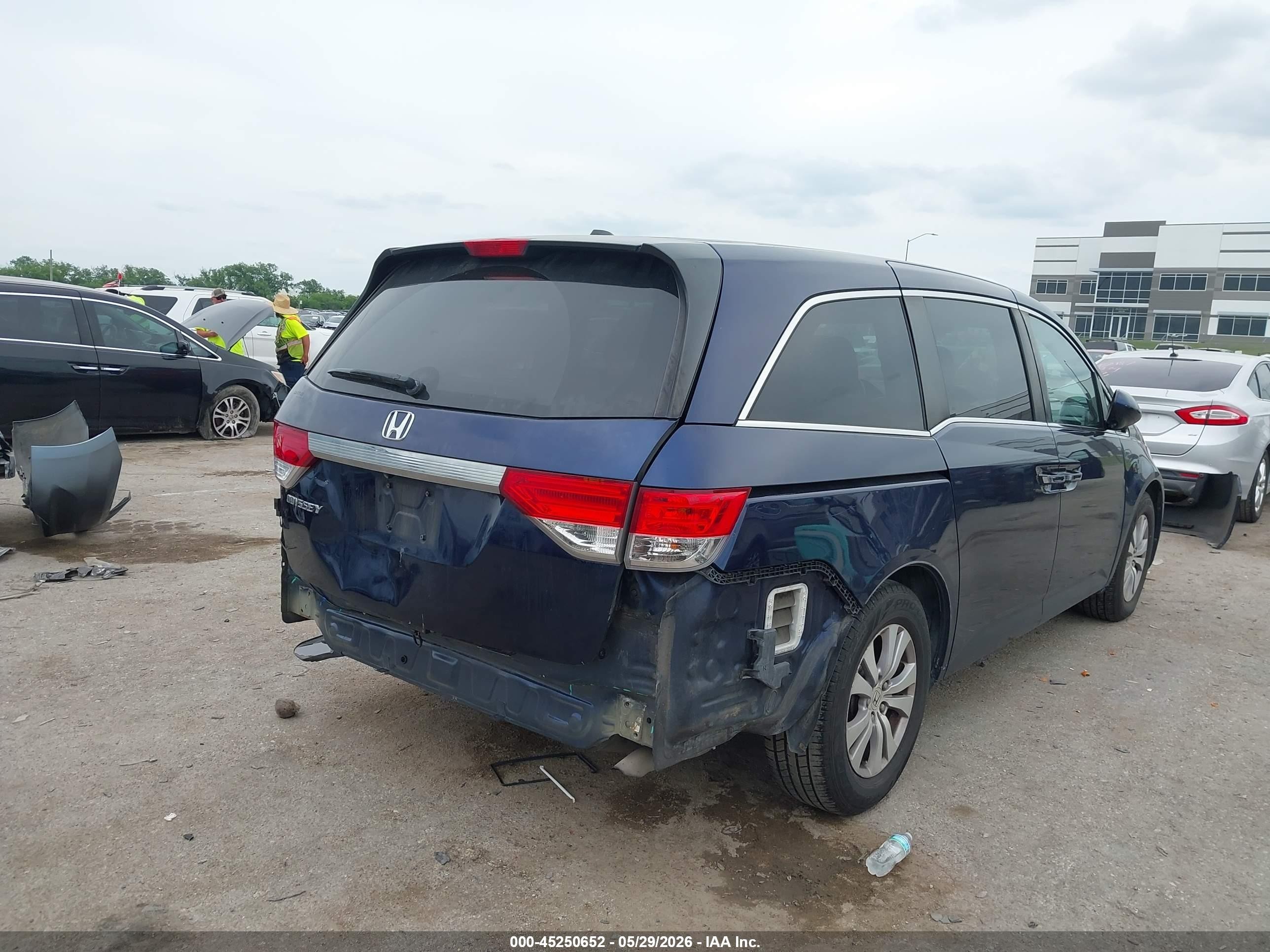 2015 Honda Odyssey Ex-l Blue vin: 5FNRL5H63FB080375