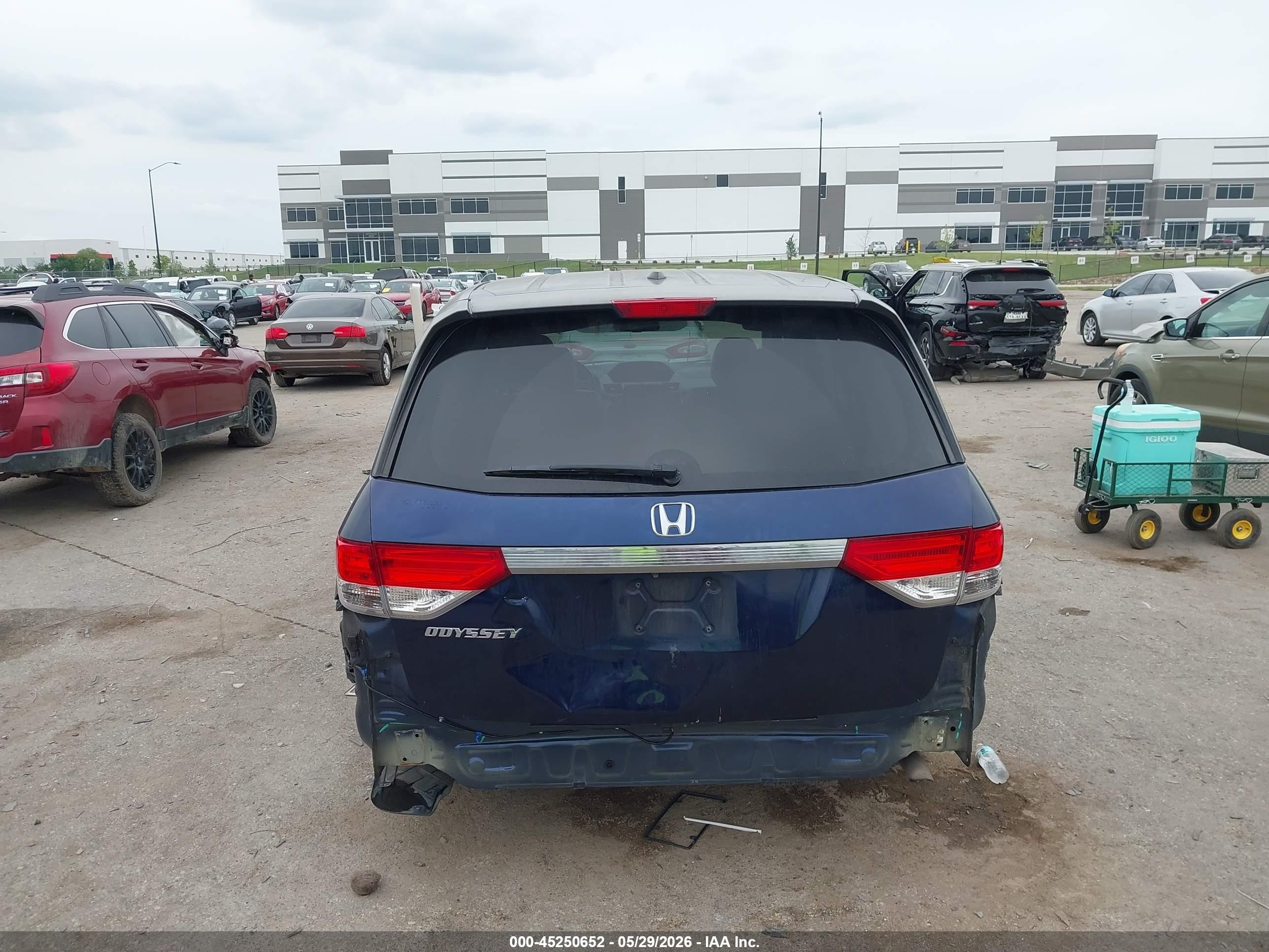 2015 Honda Odyssey Ex-l Blue vin: 5FNRL5H63FB080375