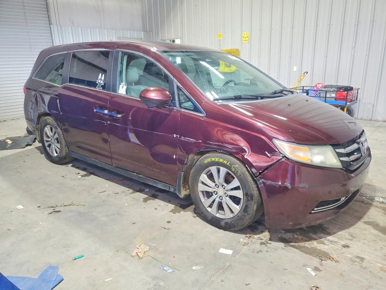 2015 Honda Odyssey Exl Maroon vin: 5FNRL5H63FB087598