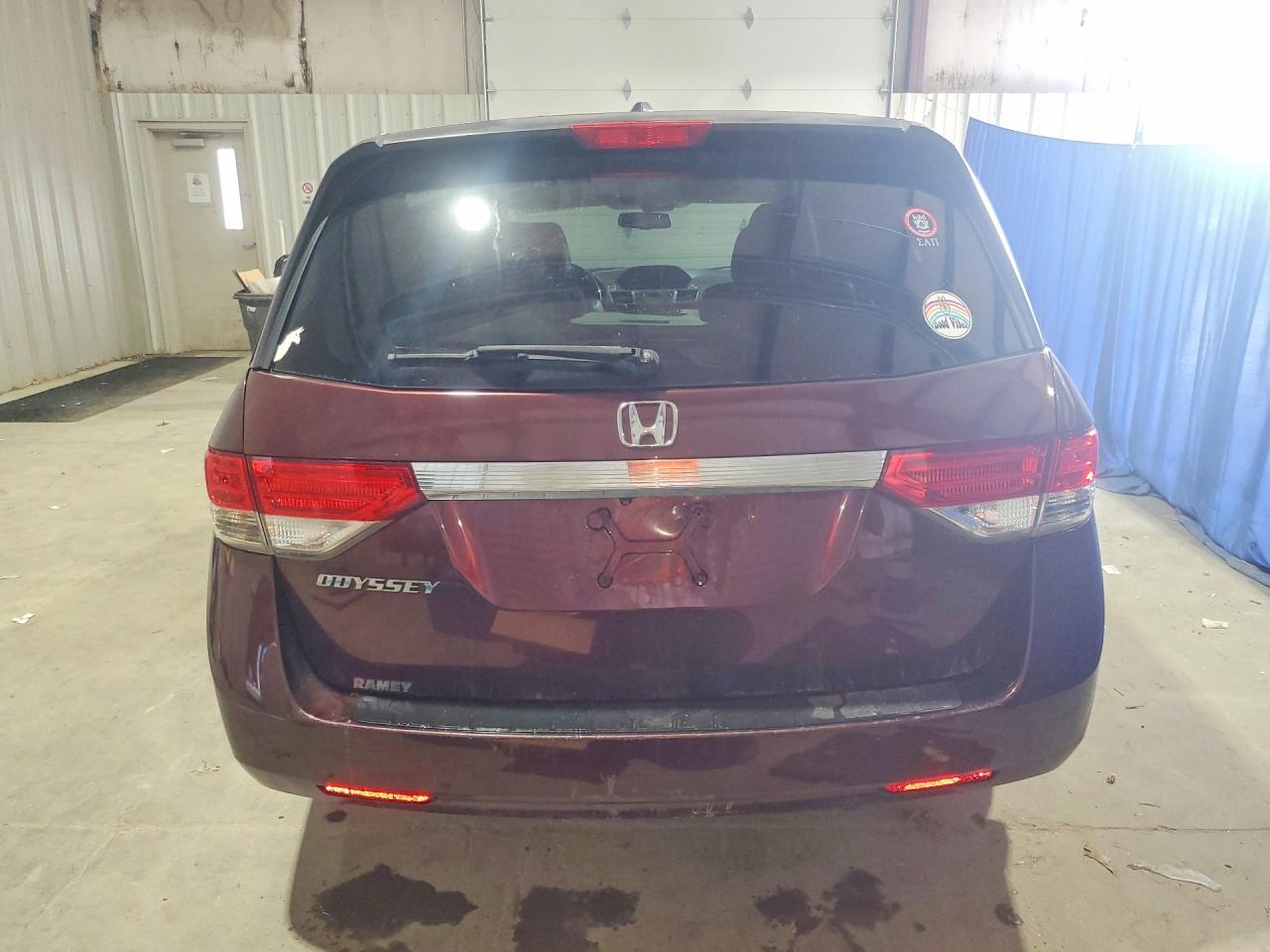 2015 Honda Odyssey Exl Maroon vin: 5FNRL5H63FB087598